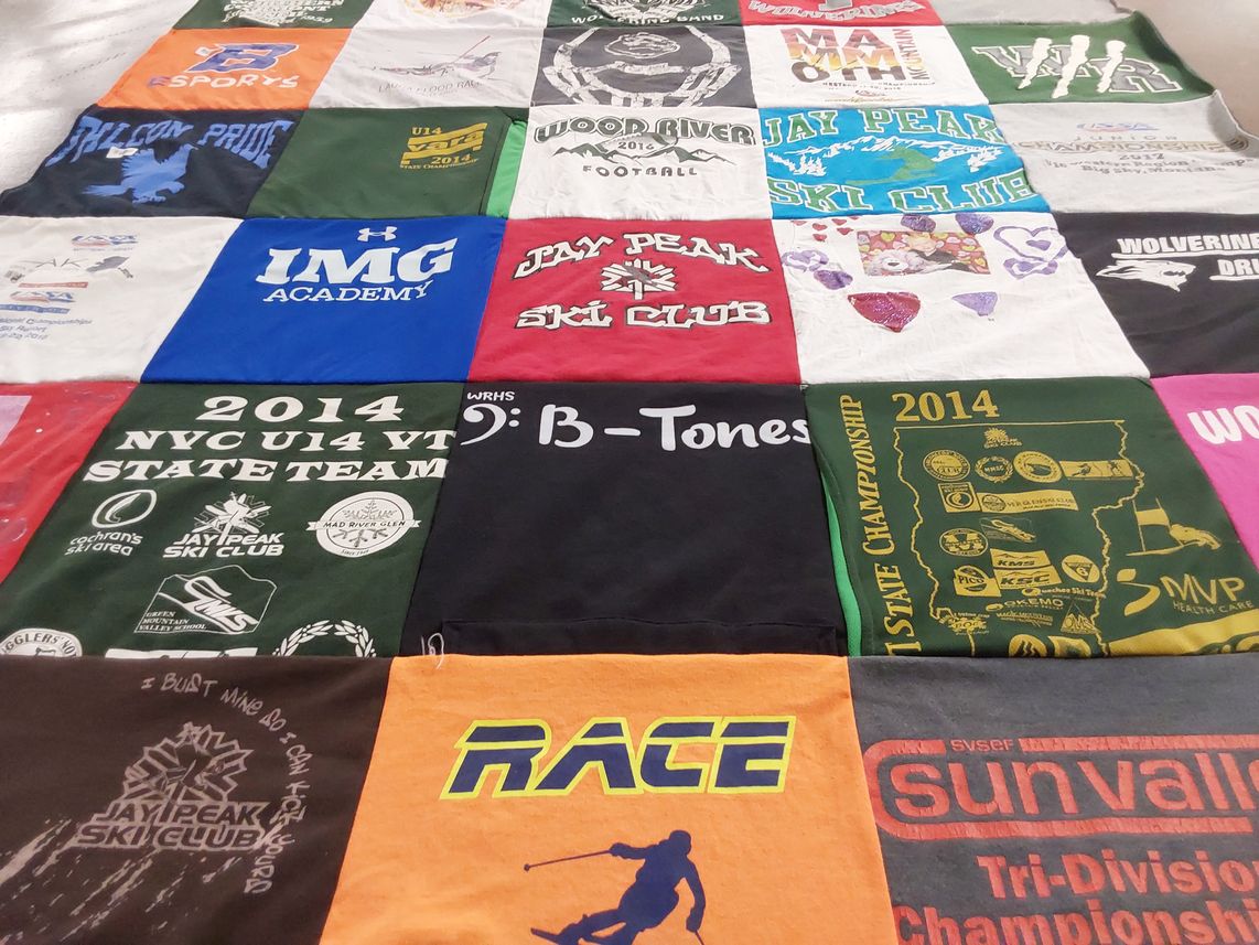 T-shirt quilt featuring u14 vt state team by Jen from ID