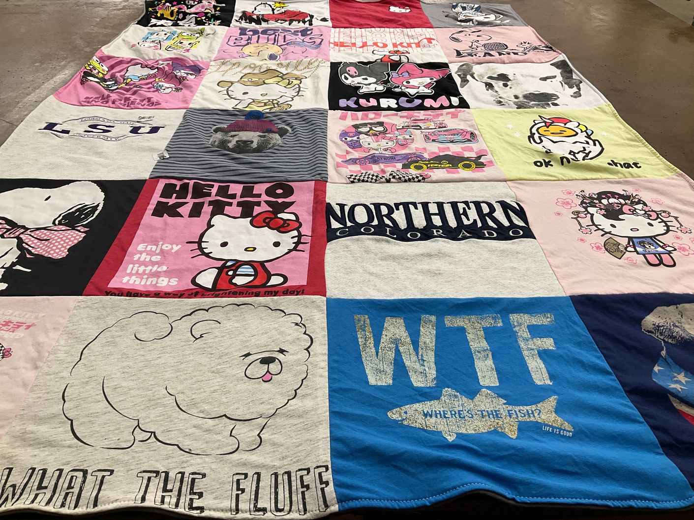 T-shirt quilt featuring lsu tigers by Emilie young from HI