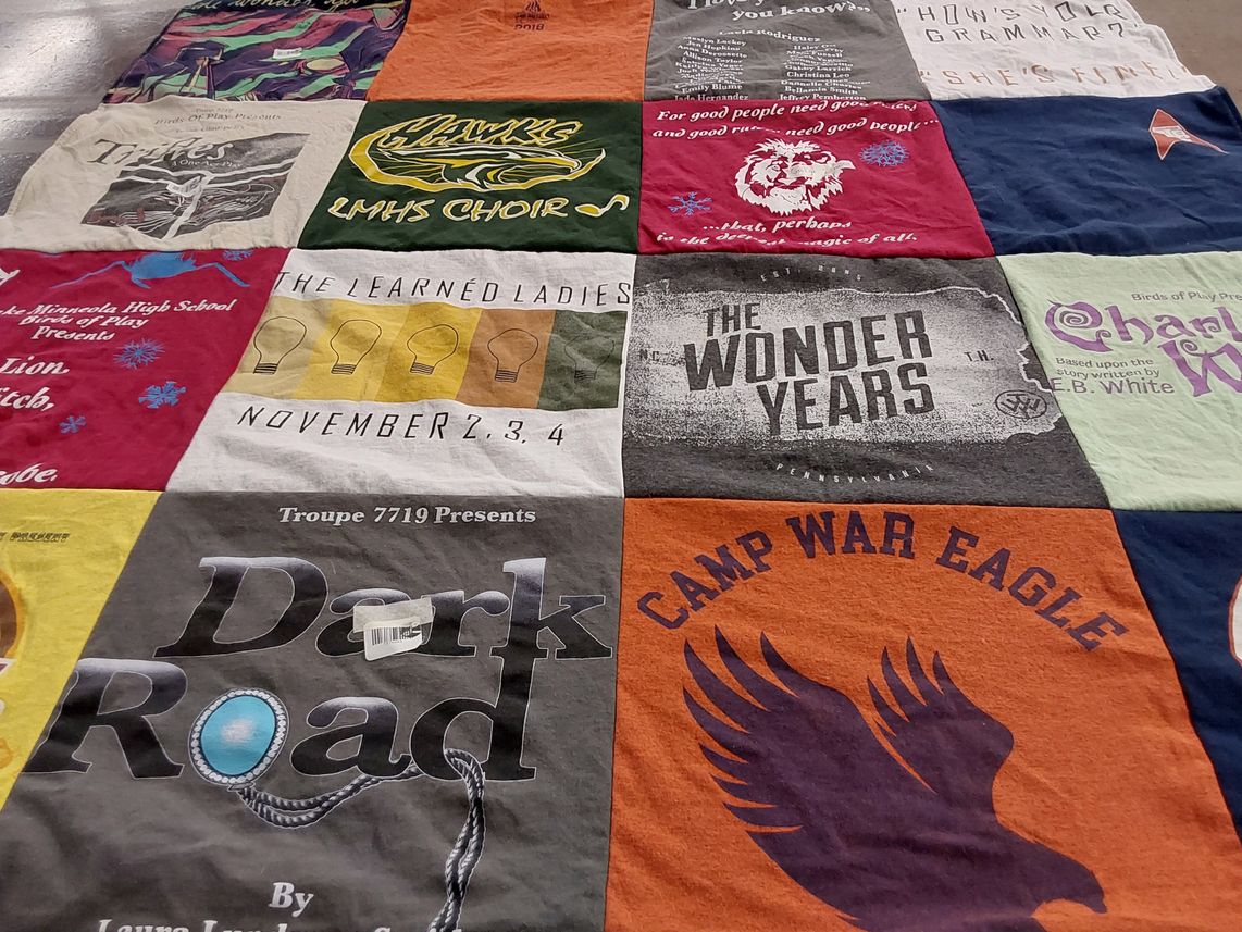 T-shirt quilt from lake minneola high school by Kristen from FL
