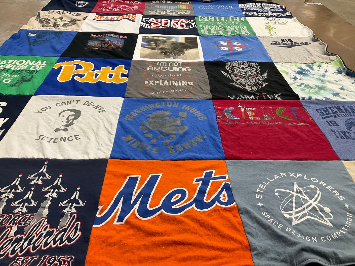 T-shirt quilt featuring new york mets by Rachel from VA