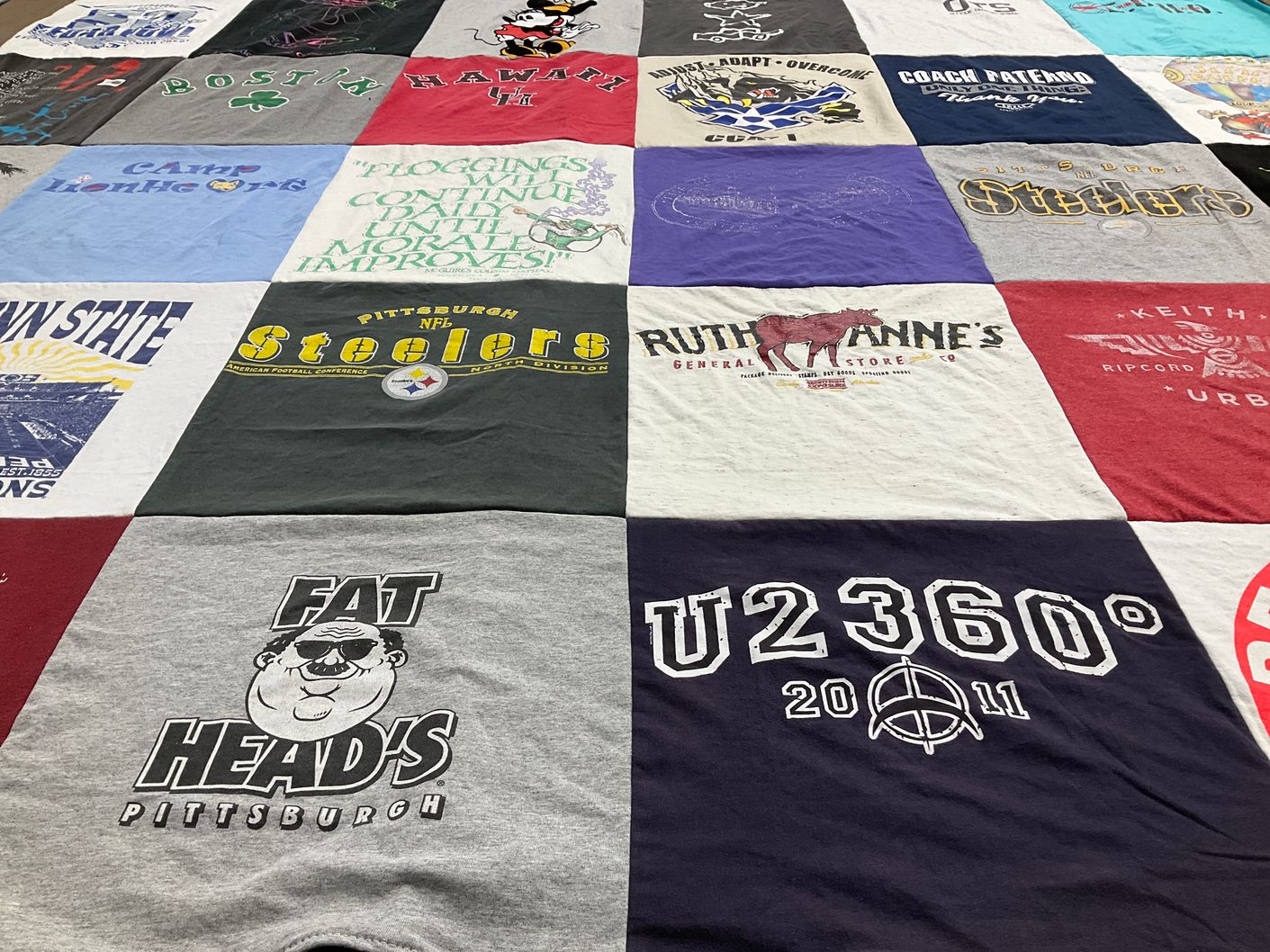 T-shirt quilt featuring pittsburgh steelers by Ruthann from PA