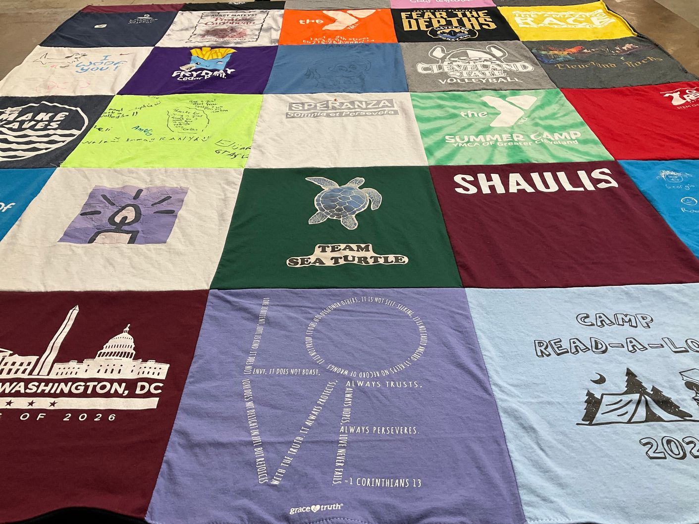 T-shirt quilt from university of 2026 by Kelly from OH