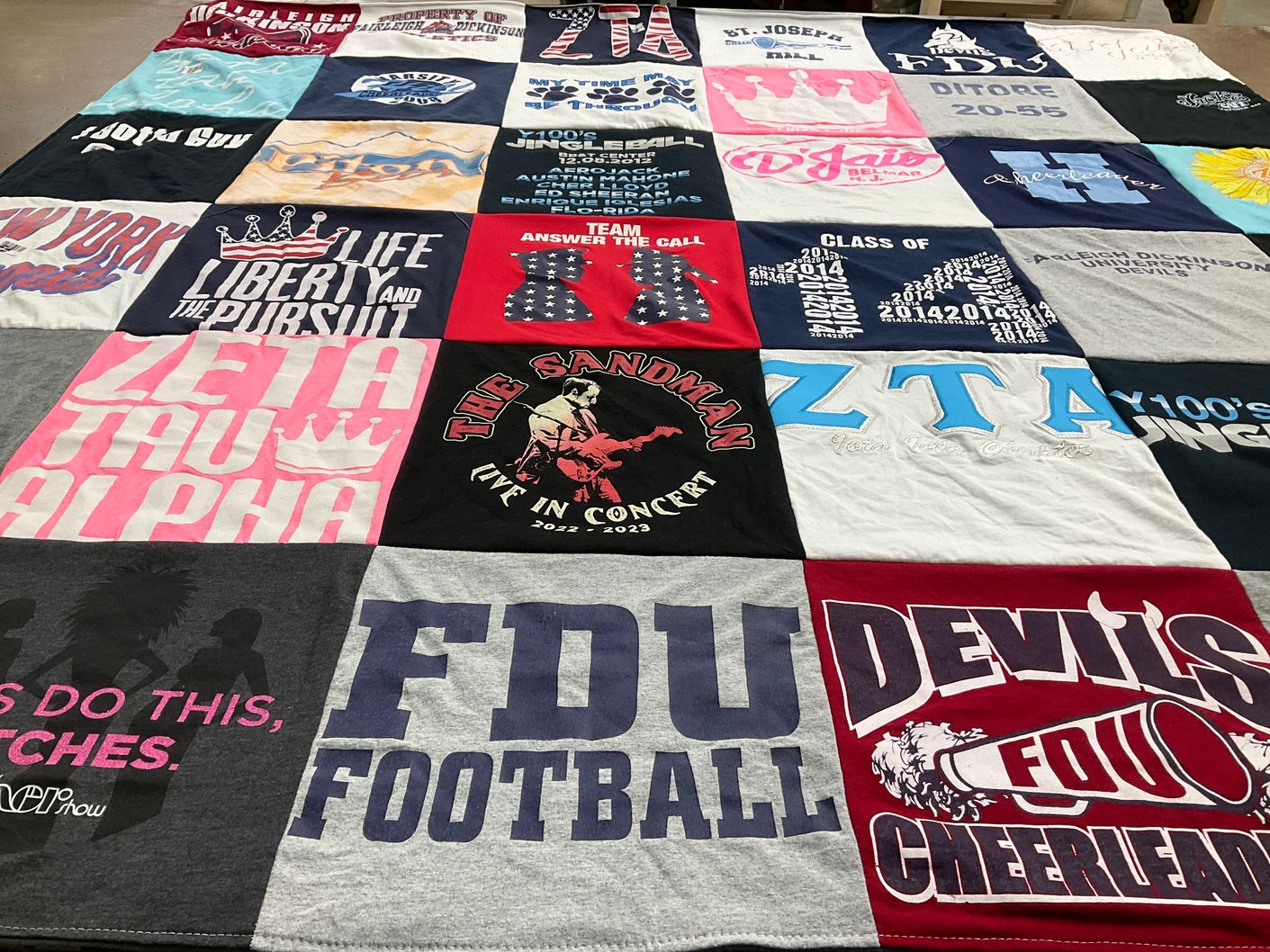 T-shirt quilt featuring fdu football by Briana from NJ