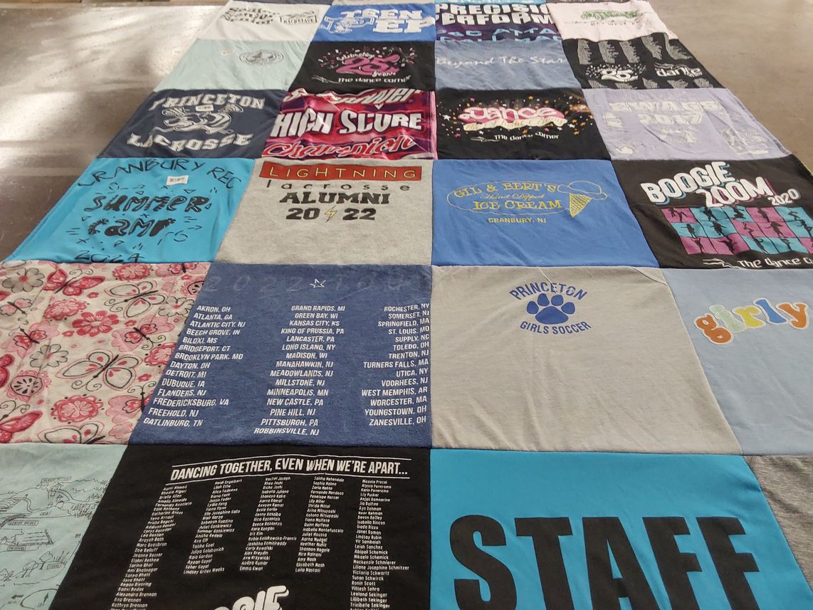 T-shirt quilt featuring princeton girls soccer by Heather from NJ