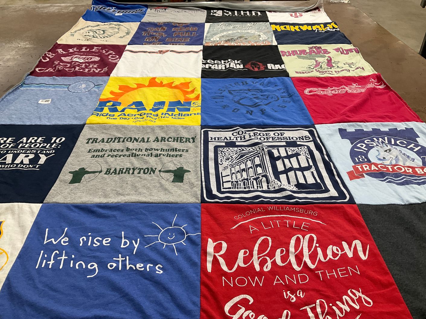 T-shirt quilt from college of health professions by Tim from IN