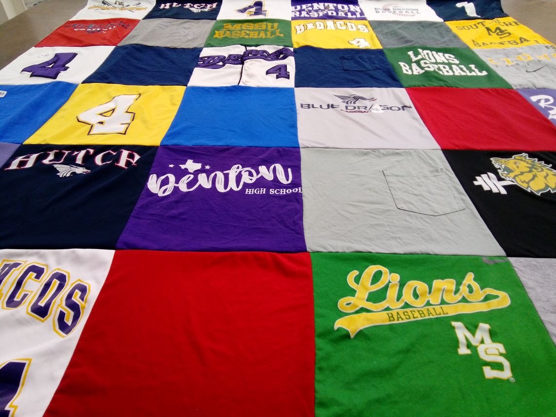 T-shirt quilt featuring lions baseball by Justin from TX