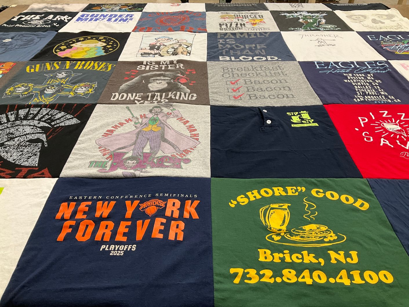 T-shirt quilt featuring new york knicks by Holly from NY
