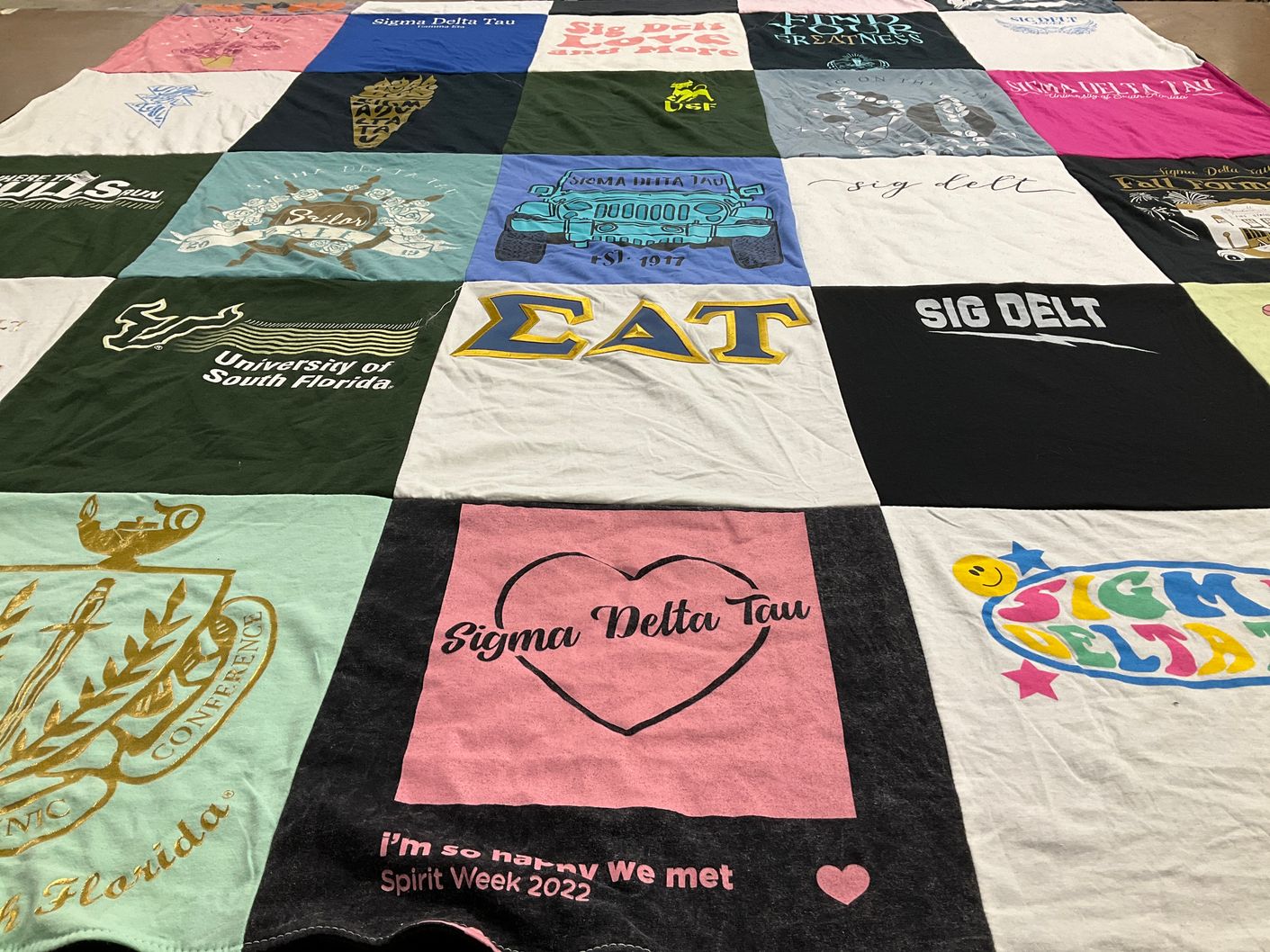 T-shirt quilt from university of south florida by Leigh from FL