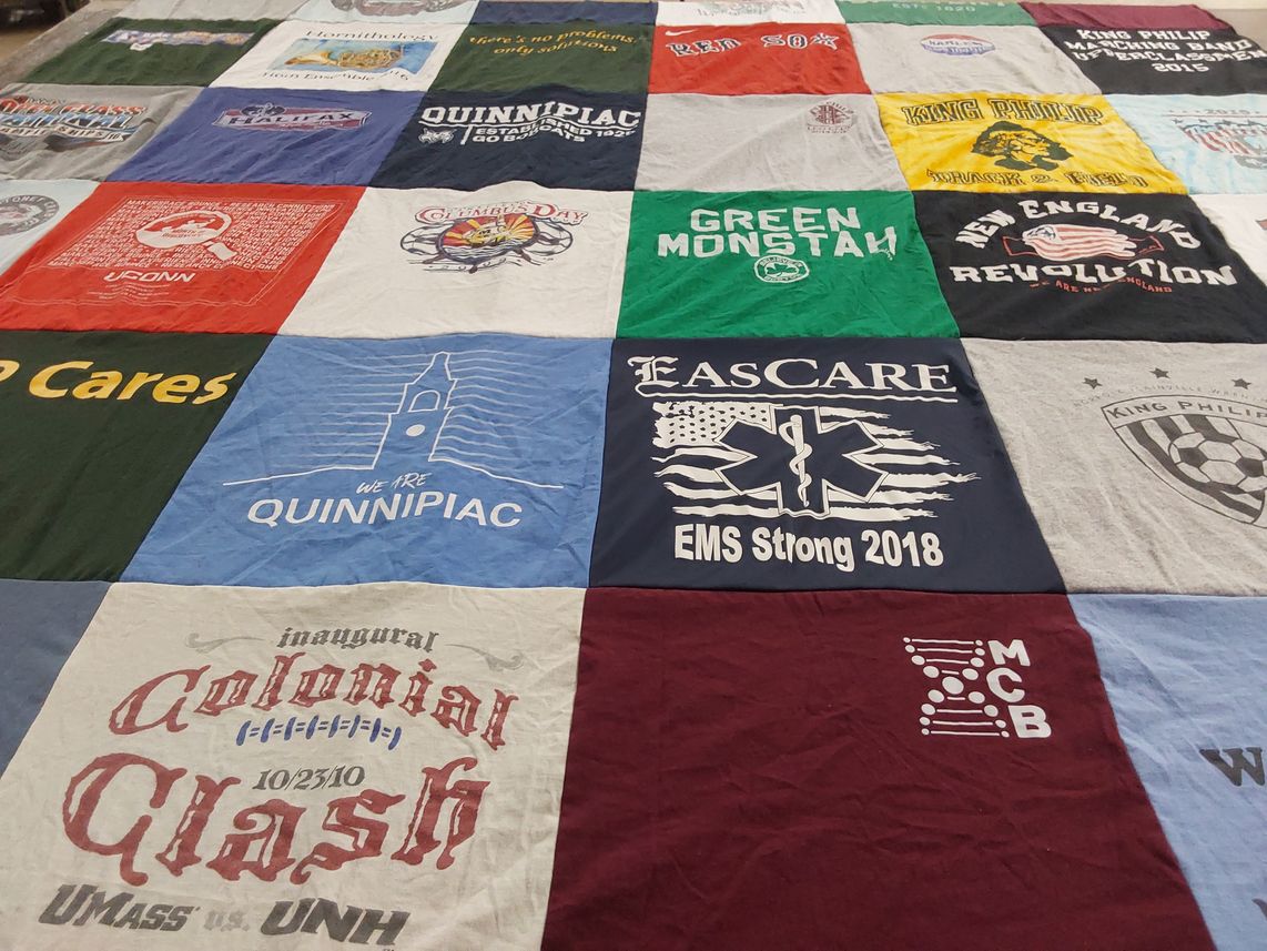 T-shirt quilt featuring new england revolution, king philip high school by Diane from MA