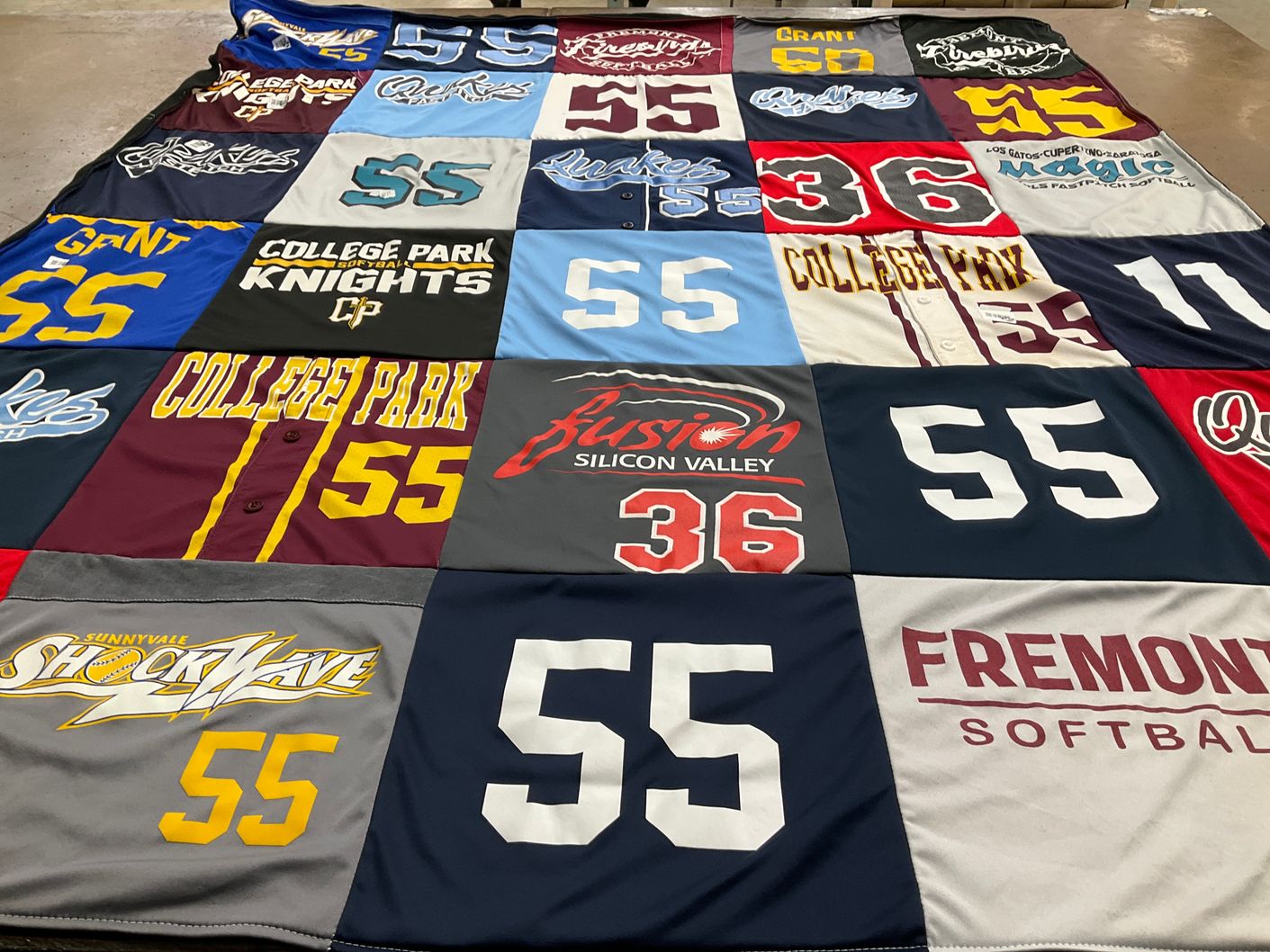 T-shirt quilt featuring college park knights, sunnyvale shockwave by kerry from CA