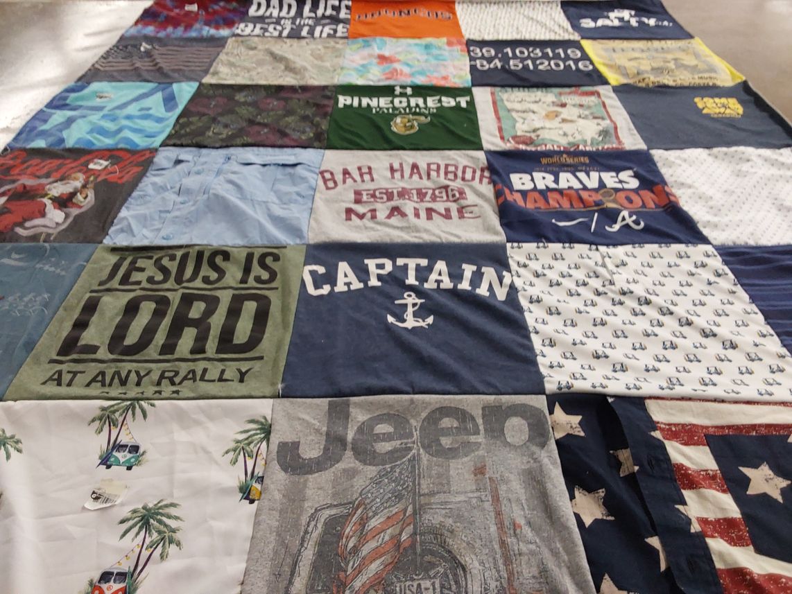 T-shirt quilt featuring atlanta braves by Justin from GA
