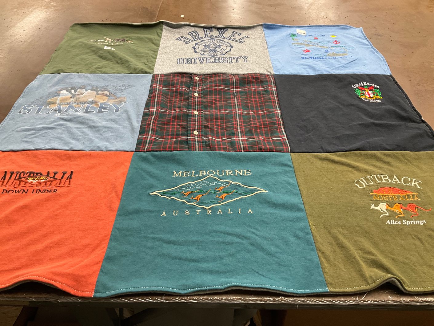T-shirt quilt from drexel university by Talya from MA