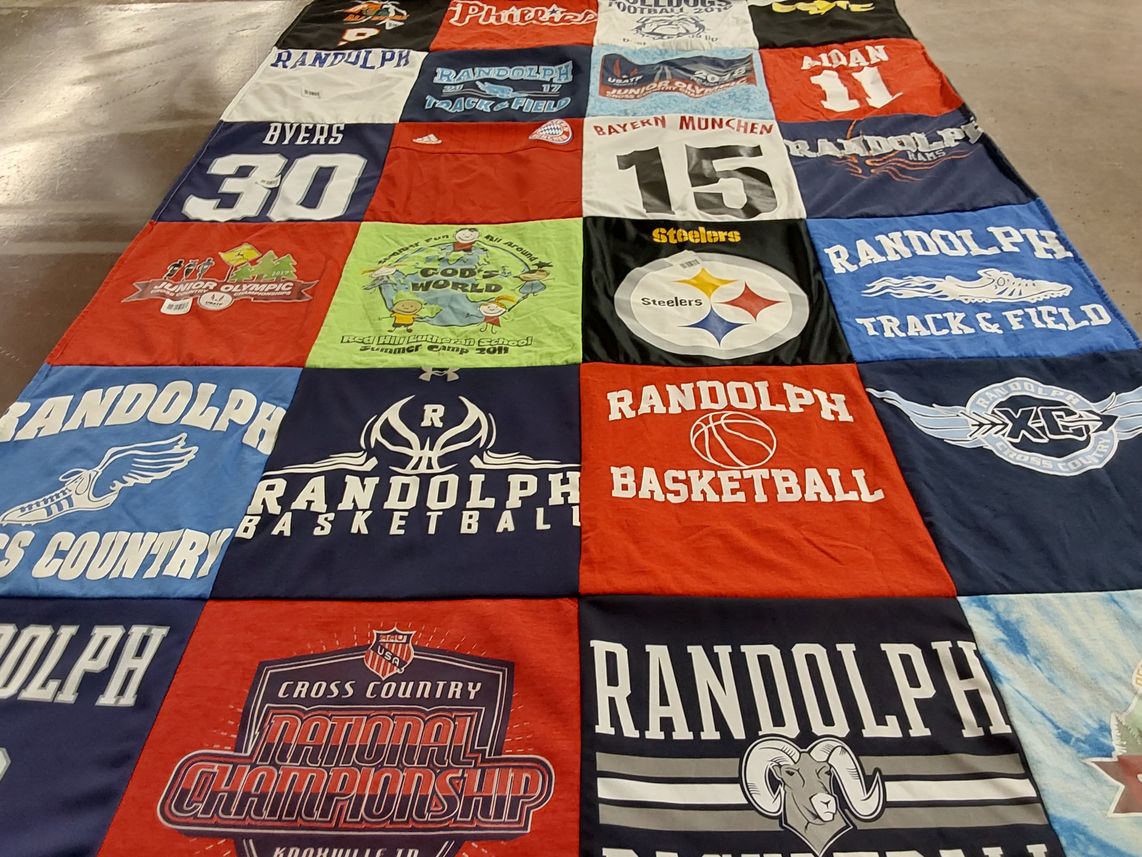 T-shirt quilt from randolph high school by Mary from NJ