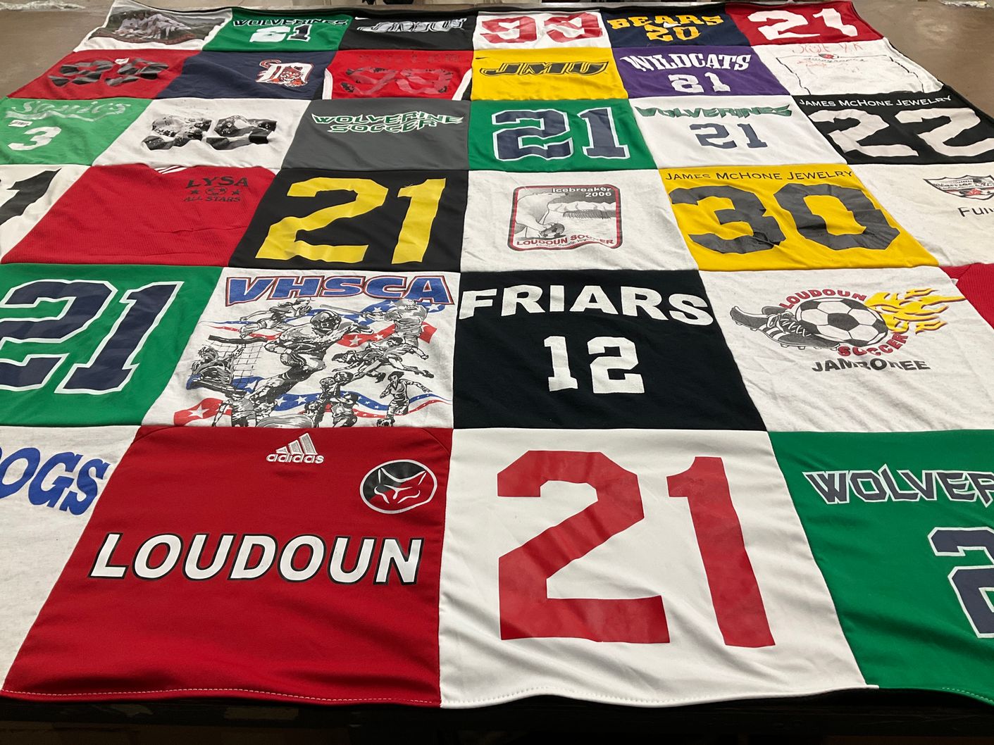 T-shirt quilt featuring loudoun soccer, lysa all-stars by joanne from VA