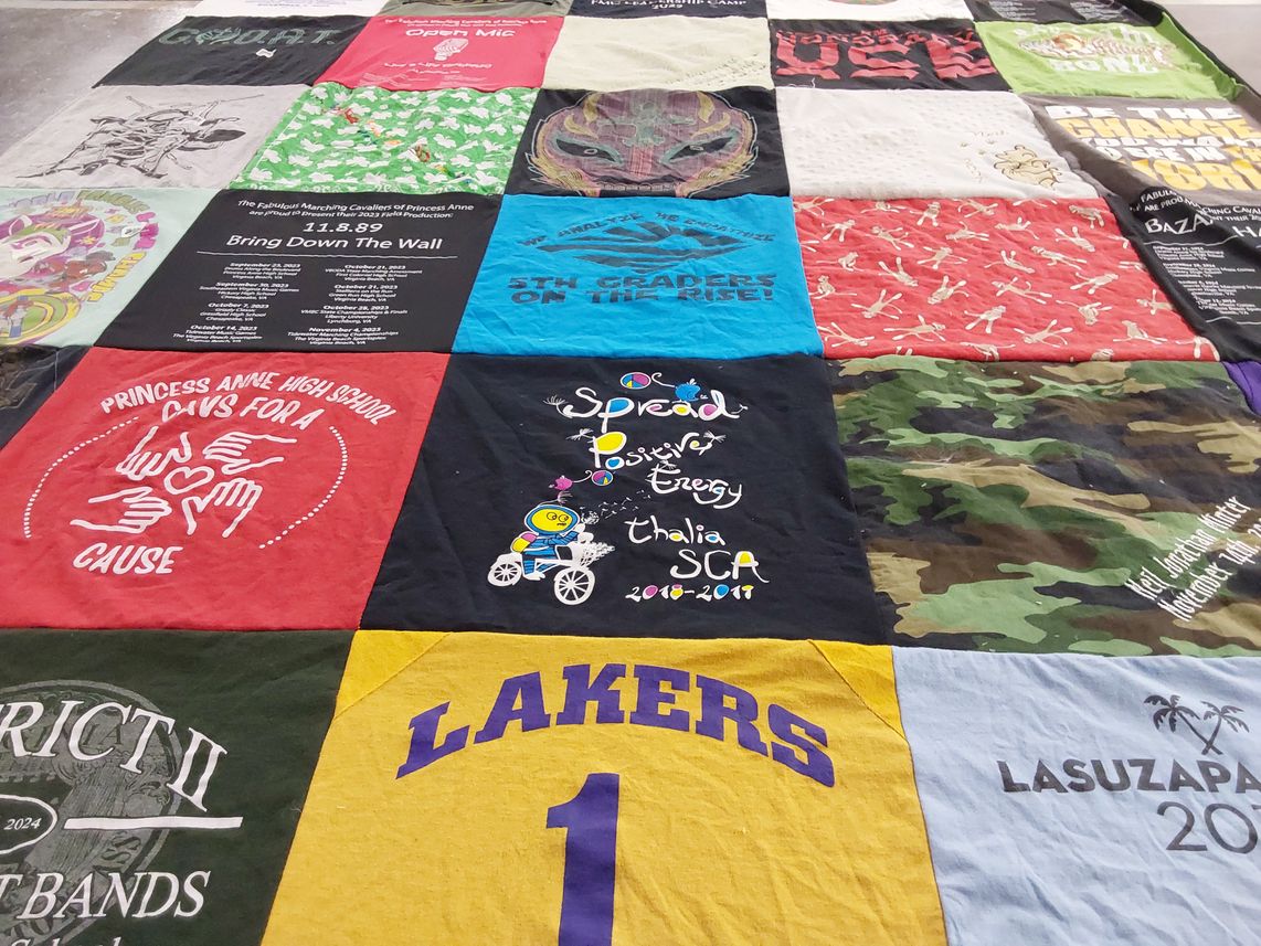 T-shirt quilt featuring los angeles lakers by Melissa from VA