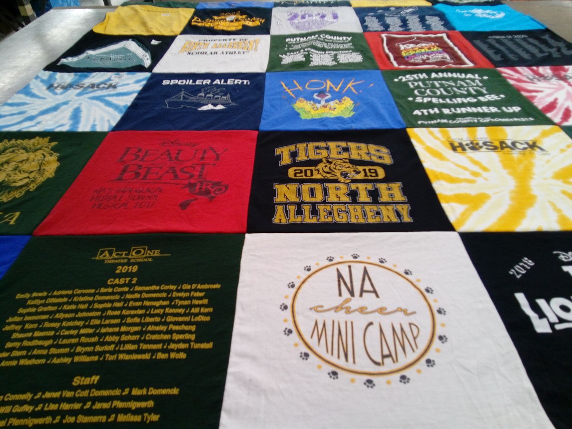 T-shirt quilt from north allegheny high school by Brett from PA