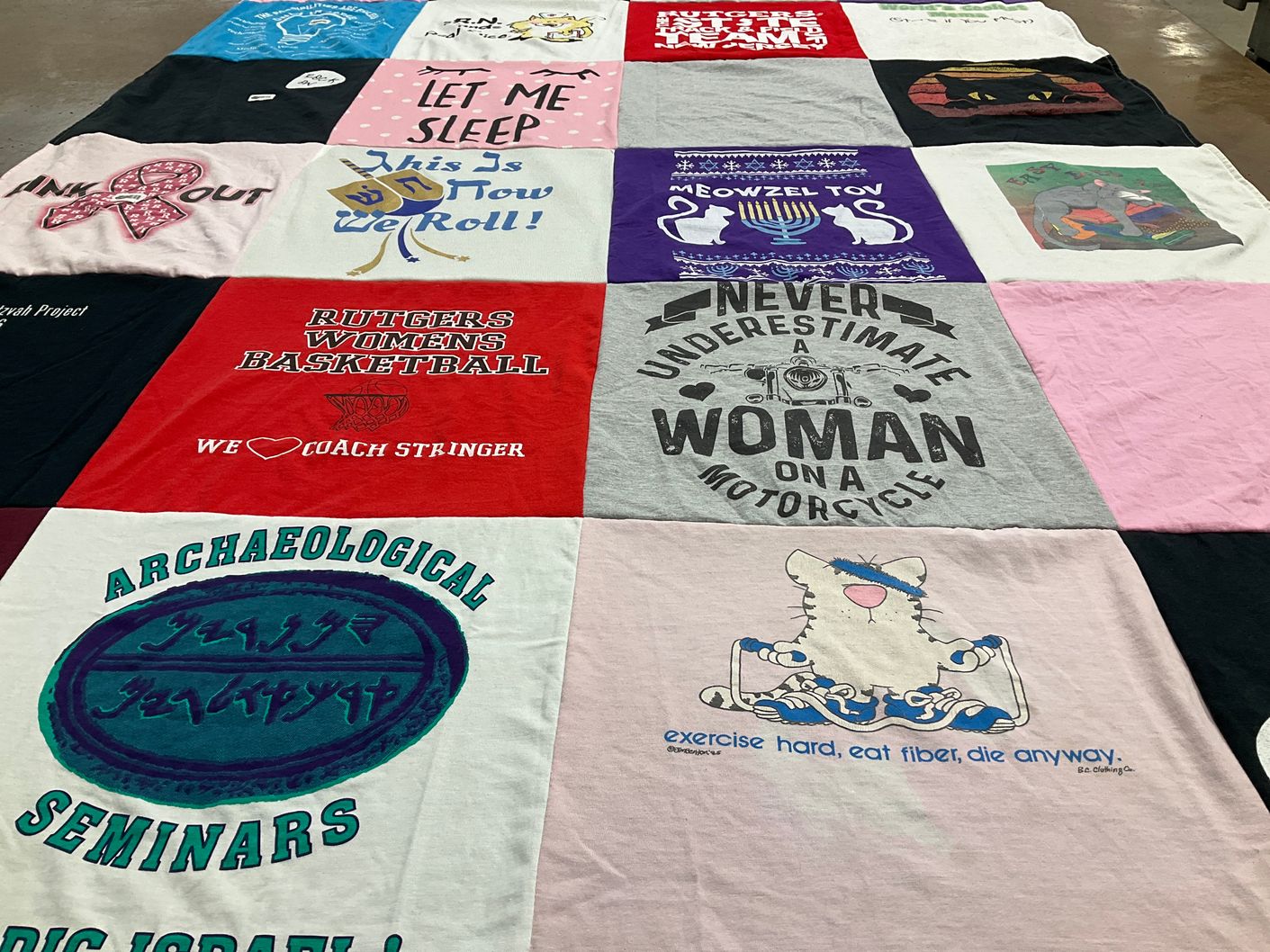T-shirt quilt featuring rutgers women's basketball team by Stacey from NJ