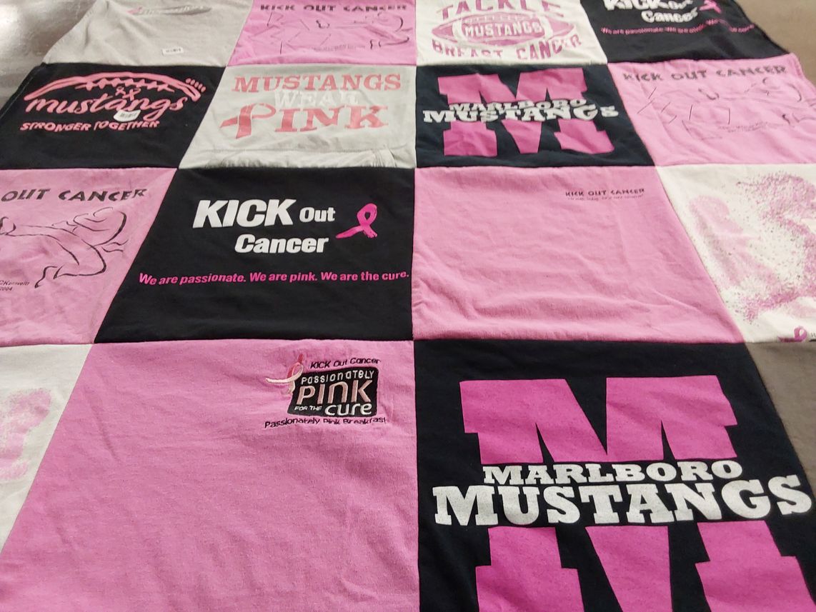 T-shirt quilt from marlboro mustangs by Theresa from NJ