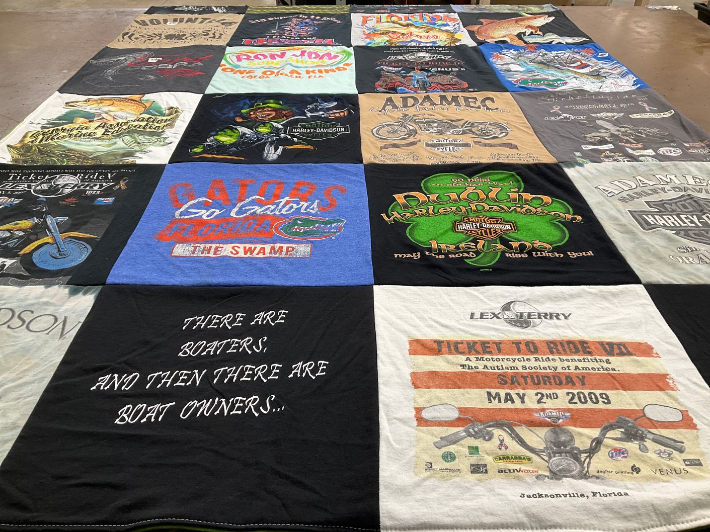 T-shirt quilt from university of florida by Debra from FL