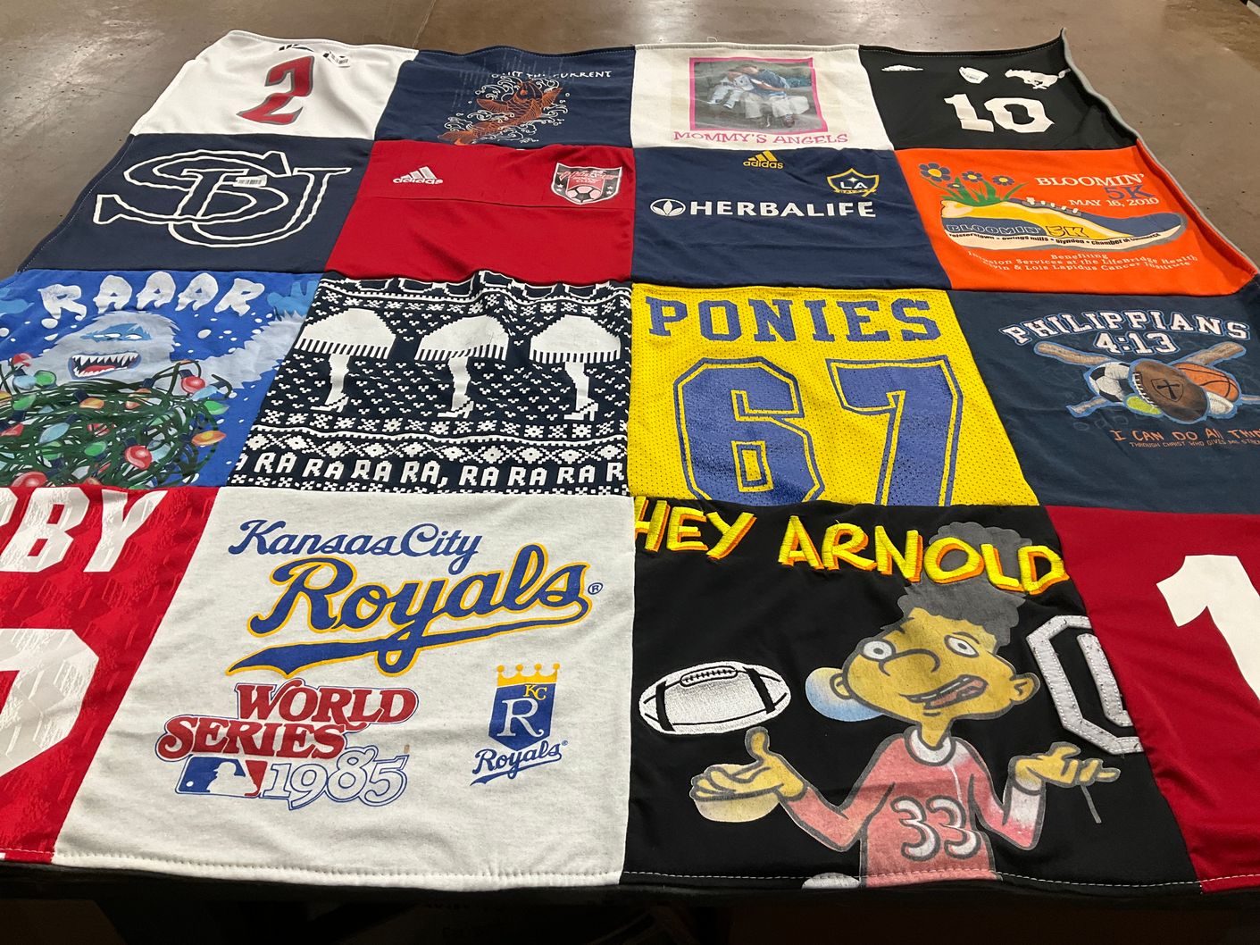 T-shirt quilt featuring kansas city royals by SAMANTHA from PA