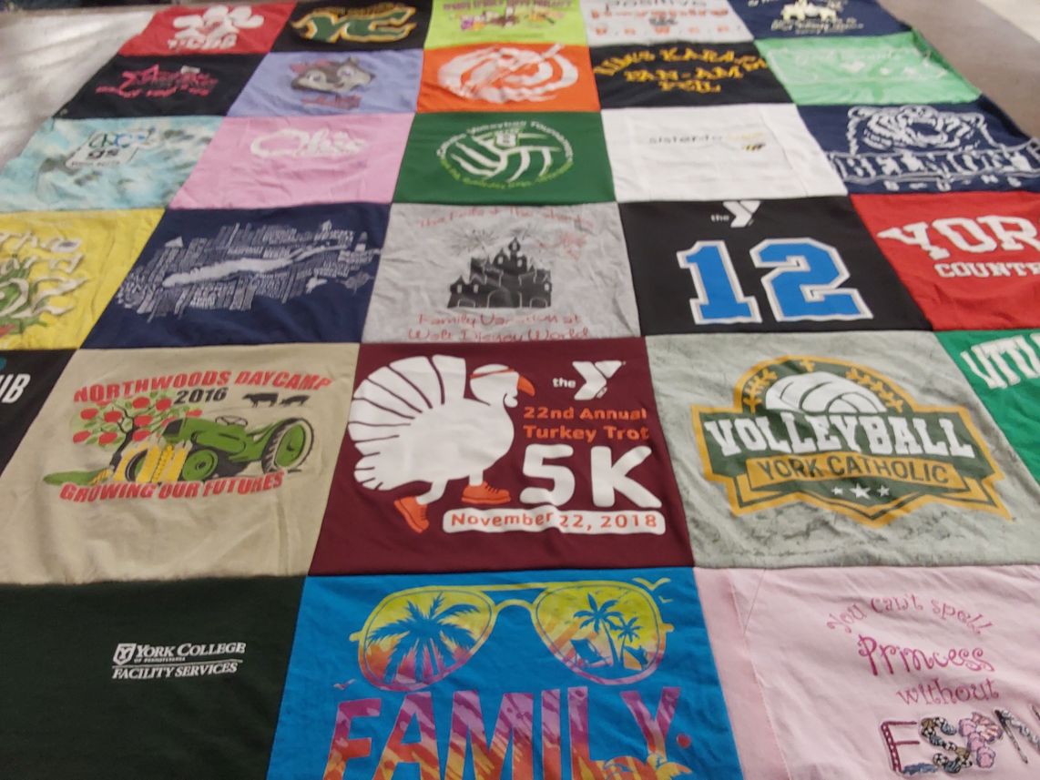 T-shirt quilt featuring york catholic volleyball by Danielle from PA