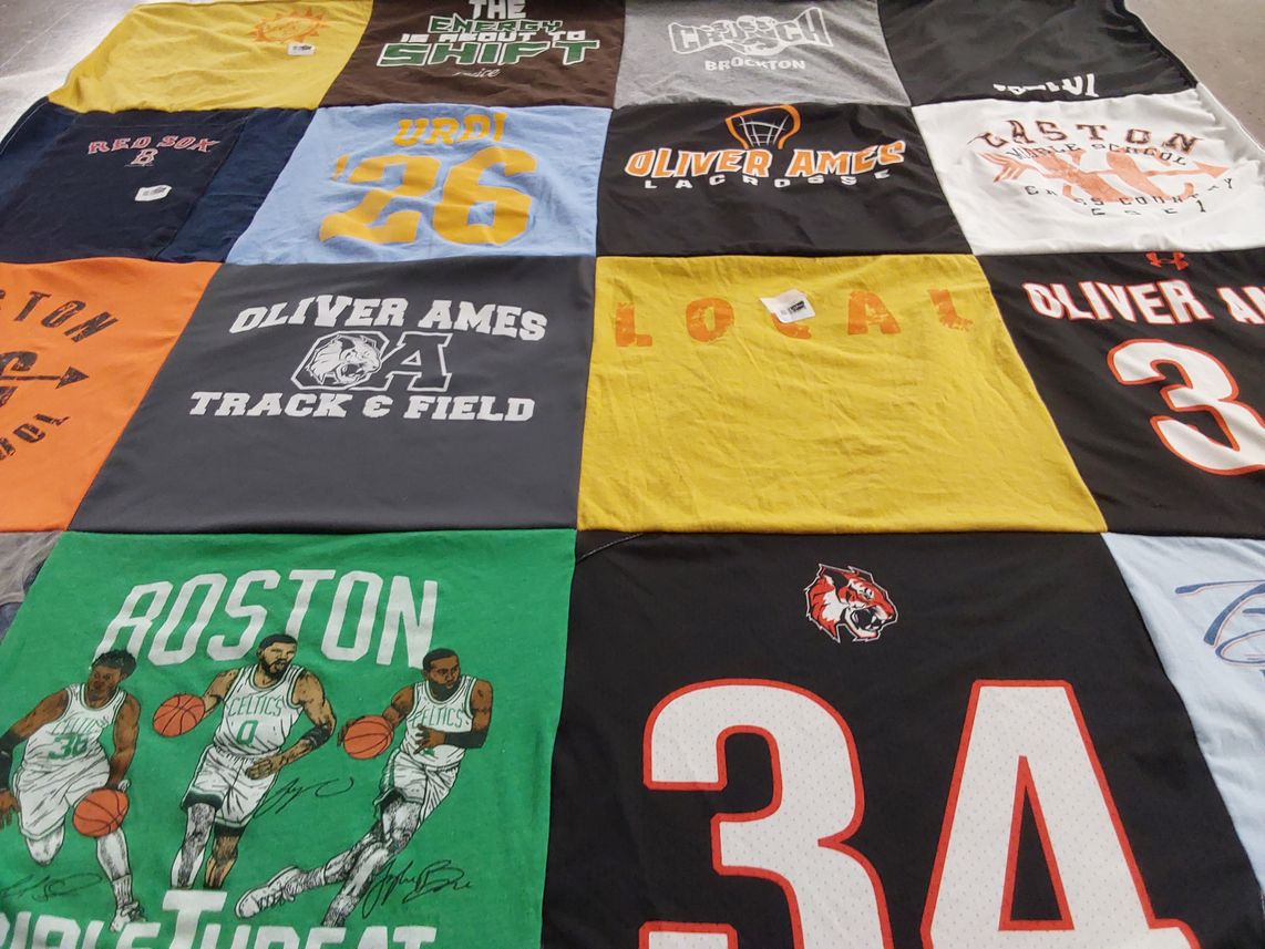 T-shirt quilt featuring boston celtics by Maria from MA