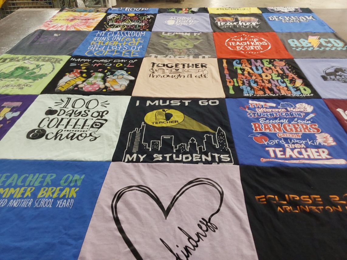 T-shirt quilt featuring rangers by Renee from TX