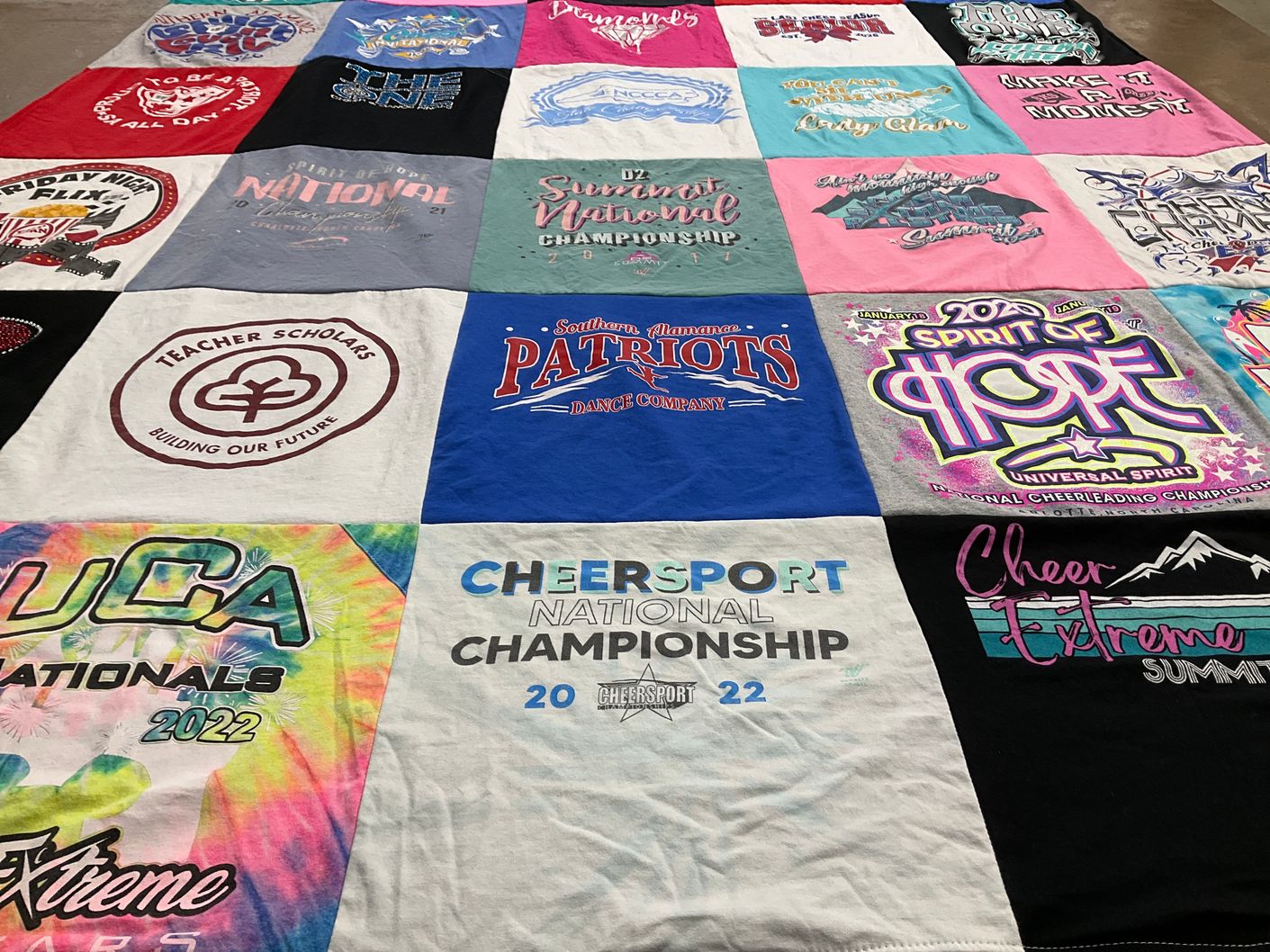 T-shirt quilt from southern patriots dance company by Heather from NC