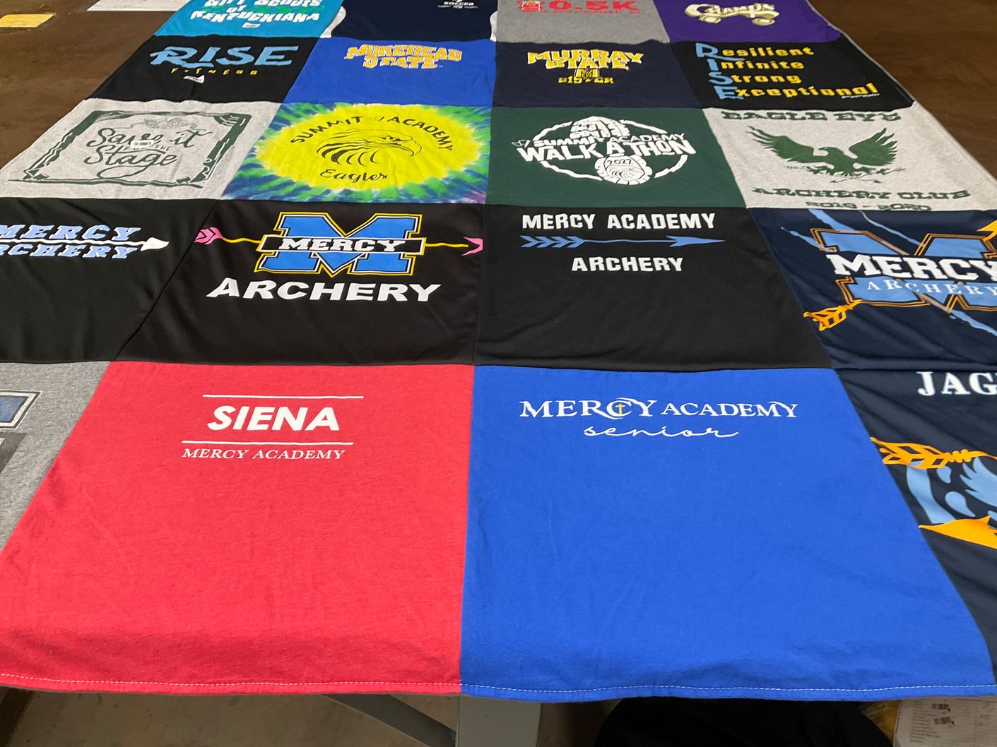 T-shirt quilt from mercy academy by Rachel from KY