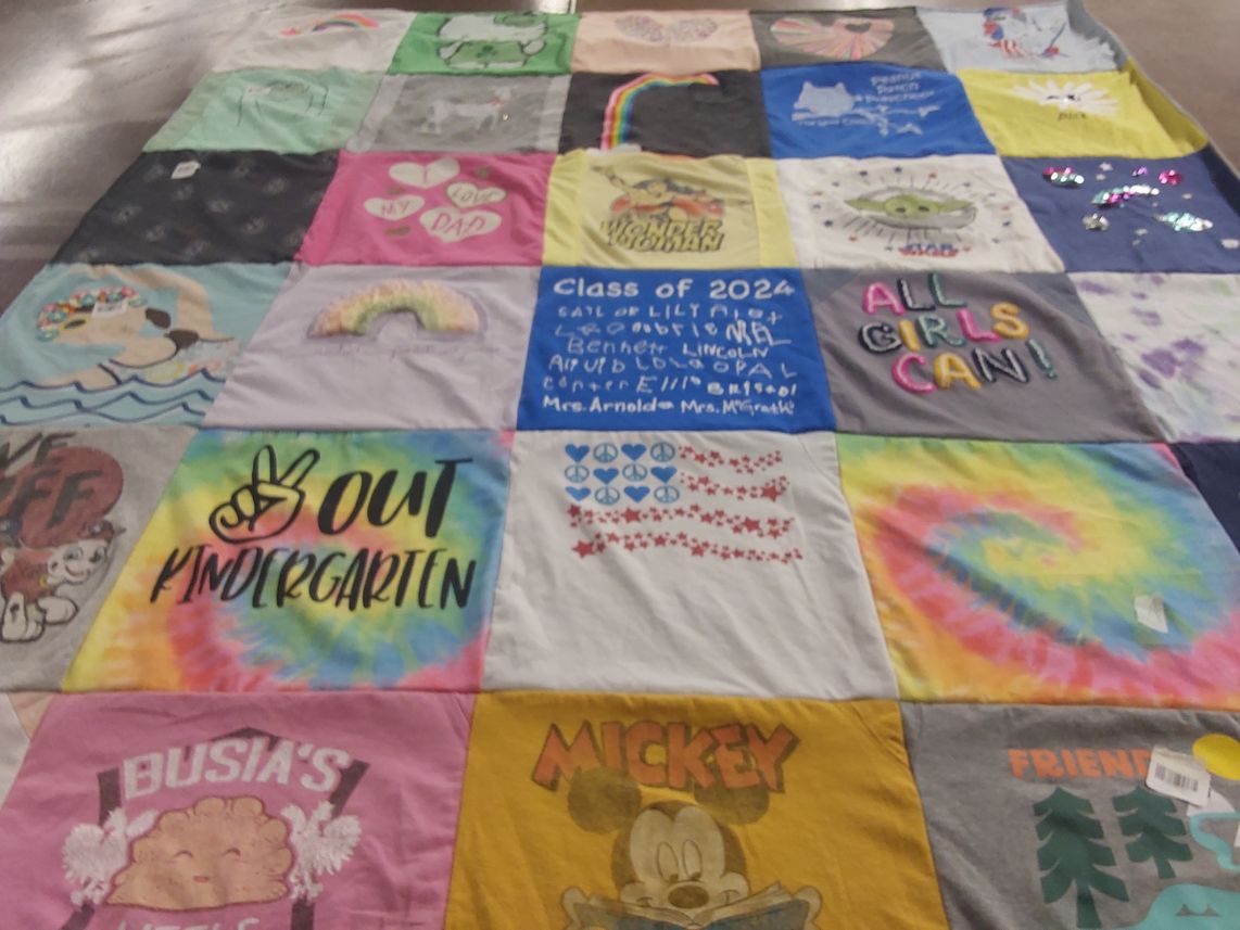 T-shirt quilt from lincoln elementary school by angela from MI