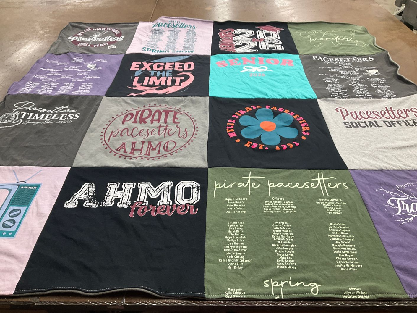T-shirt quilt featuring pirate pacesters by Julie from TX