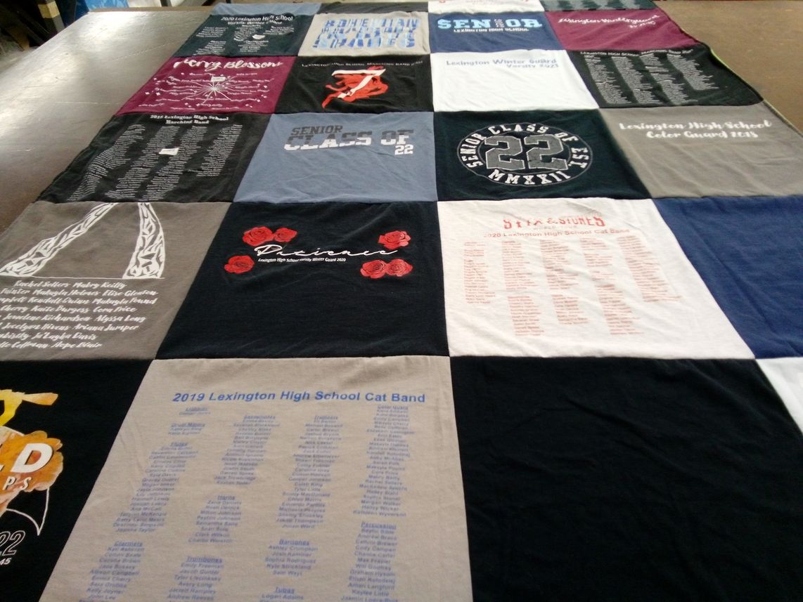 T-shirt quilt from lexington high school by Kelly from SC