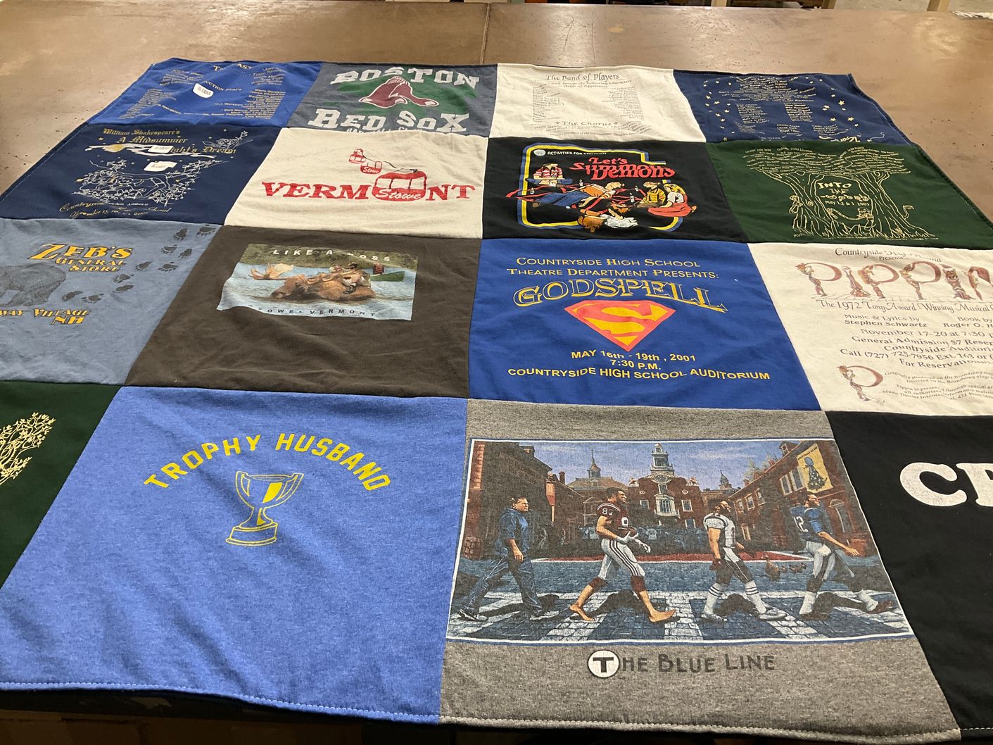 T-shirt quilt from countryside high school by Stephen from NY