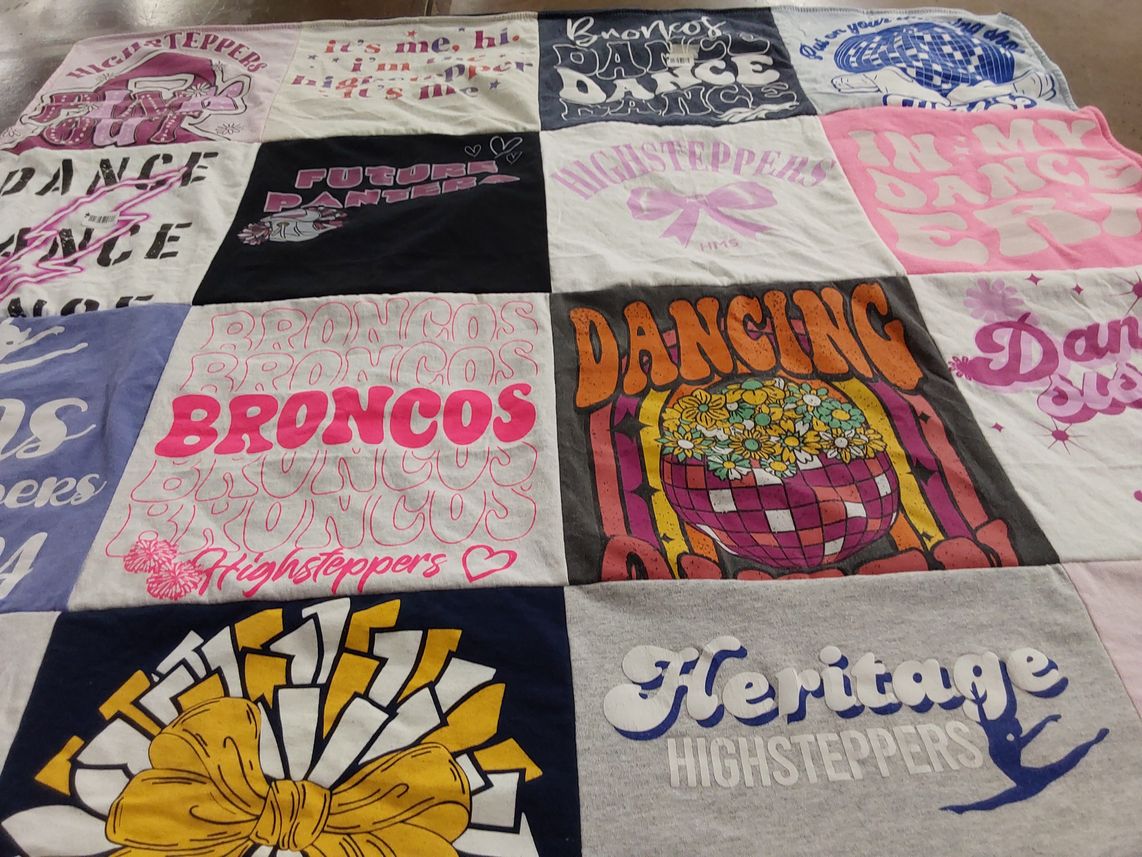 T-shirt quilt featuring broncos by Sherry from TX