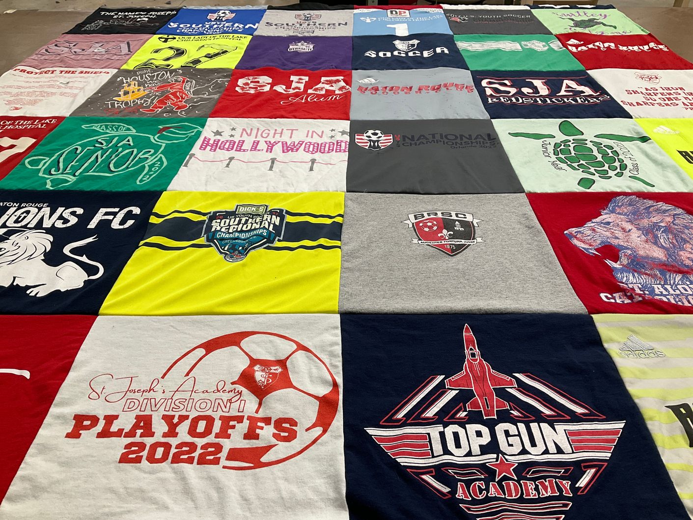 T-shirt quilt featuring southern lions fc by Stephanie from LA
