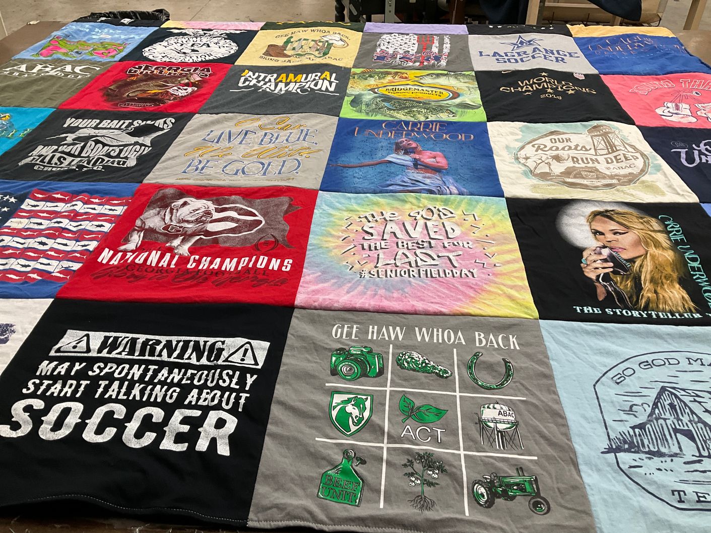 T-shirt quilt featuring georgia bulldogs football by Johnathon from GA
