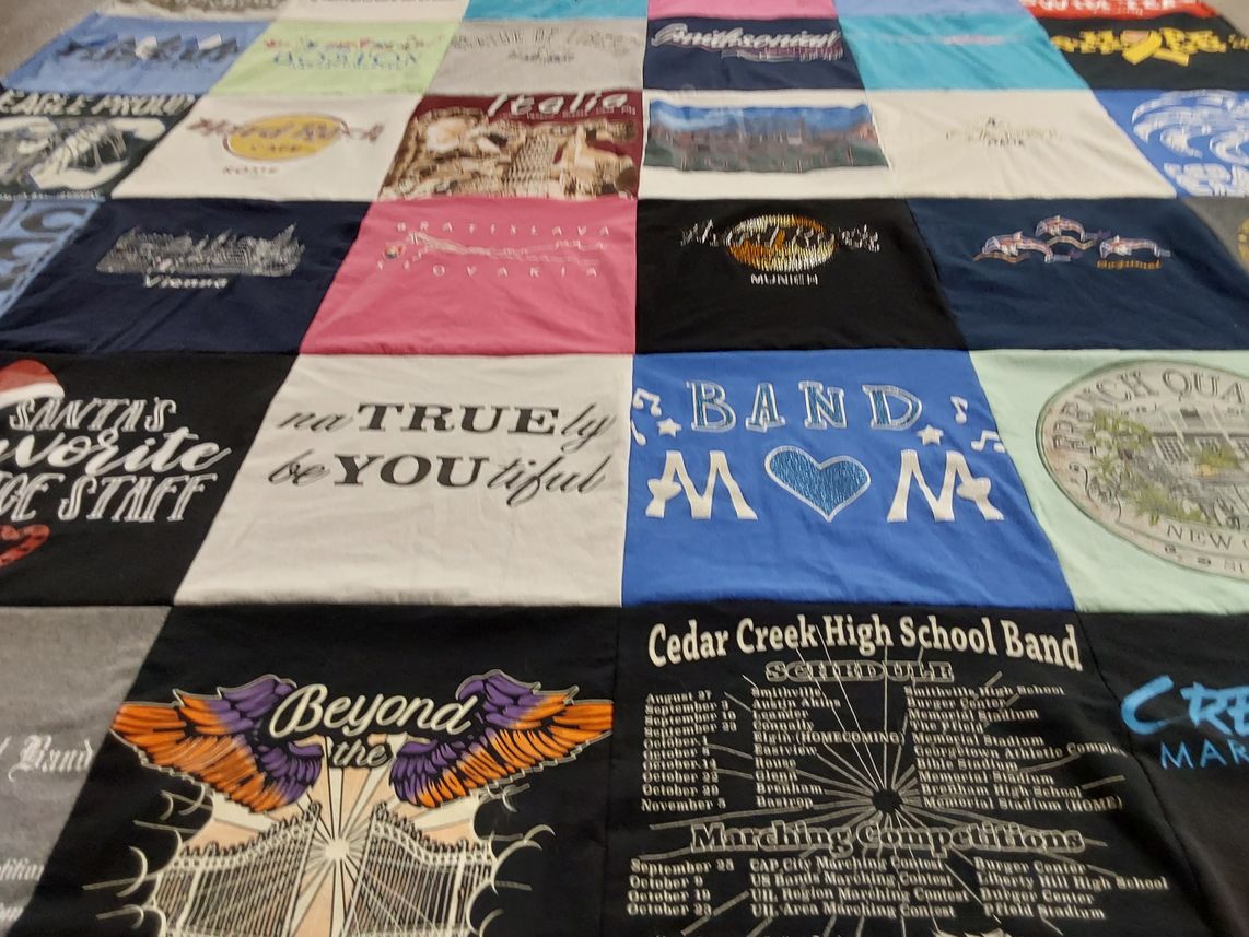 T-shirt quilt from cedar creek high school by Jennifer from TX