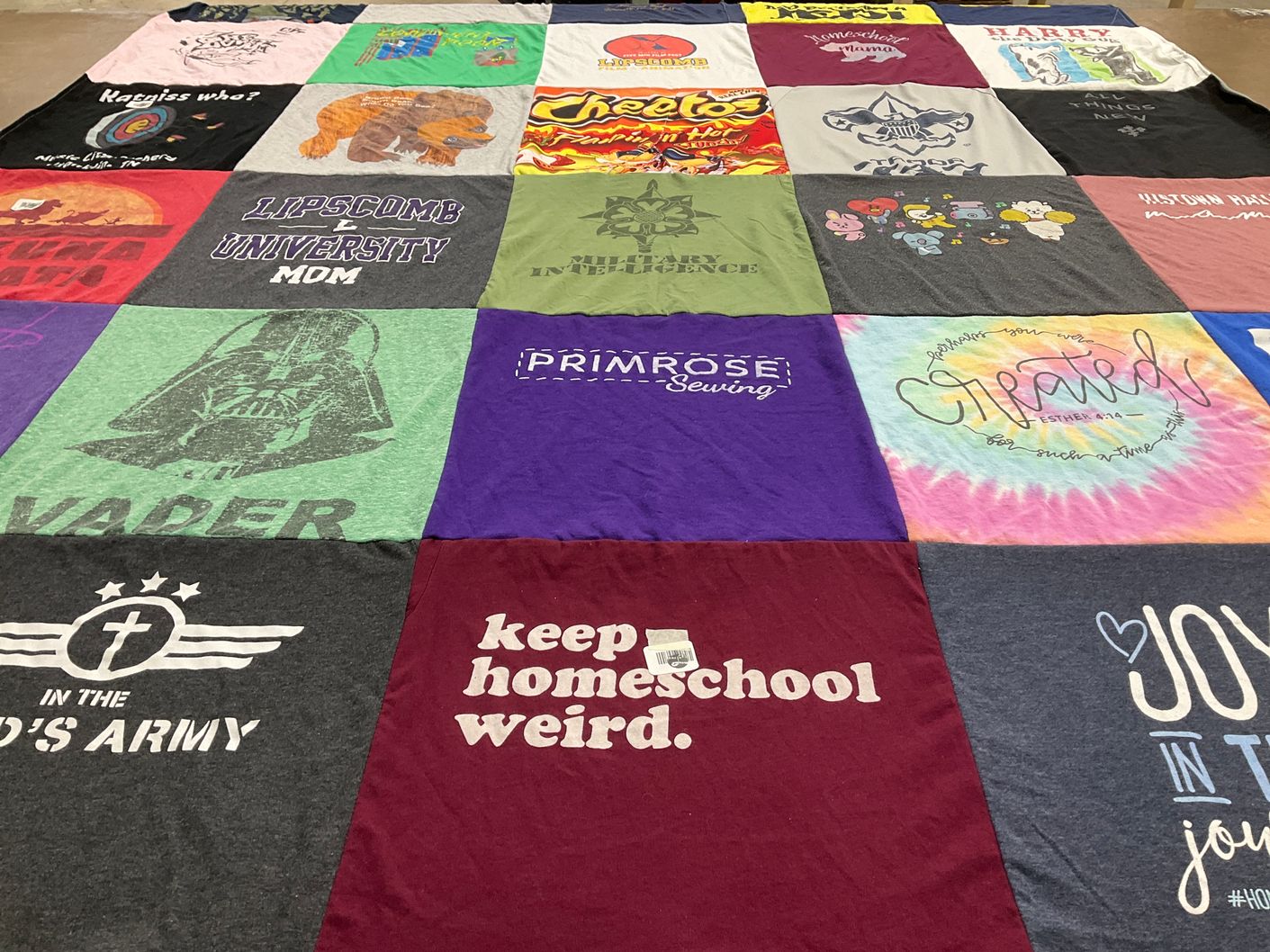 T-shirt quilt from lipscomb university by Lynae from TN