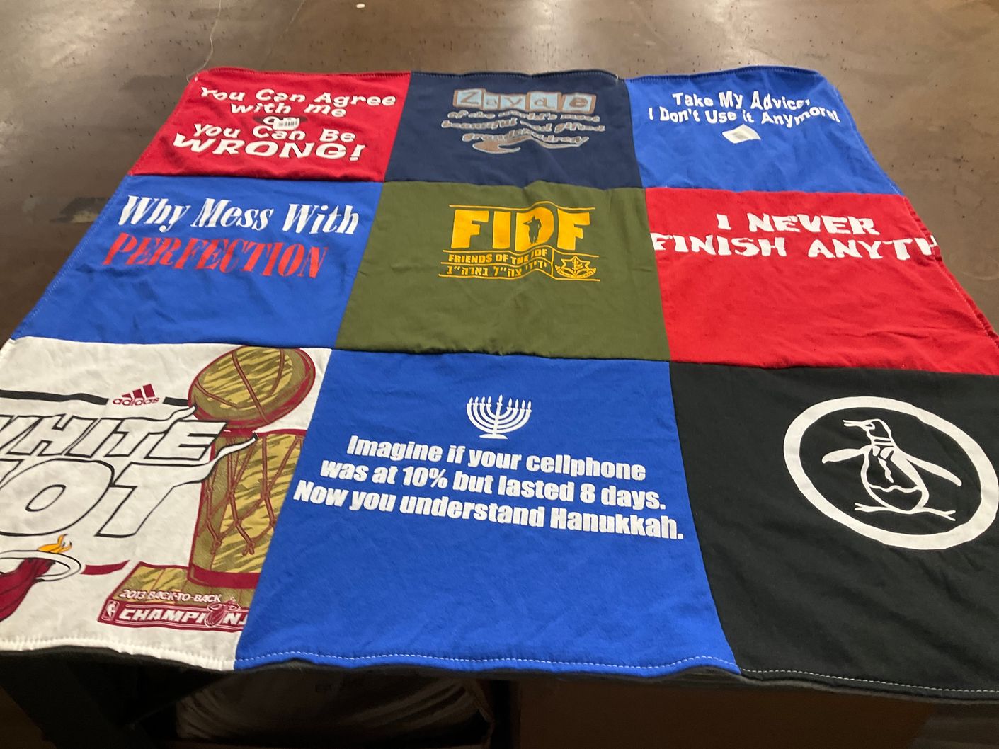 T-shirt quilt with basketball, cultural themes by Lauren from FL