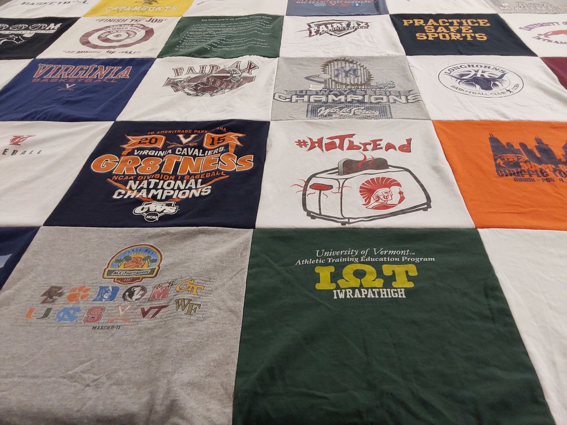 T-shirt quilt featuring virginia cavaliers by Christina from NH