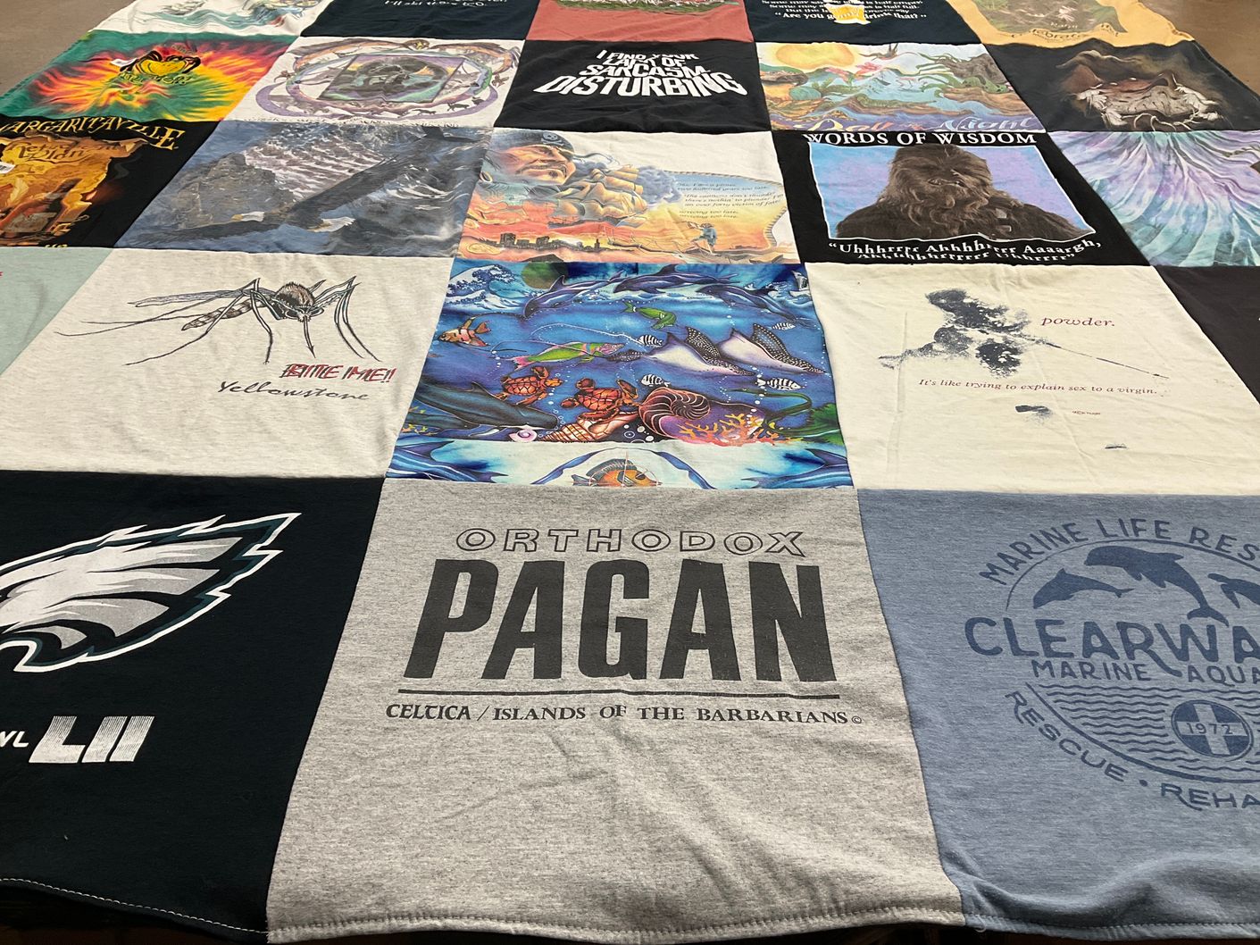 T-shirt quilt featuring philadelphia eagles by Patrick from FL