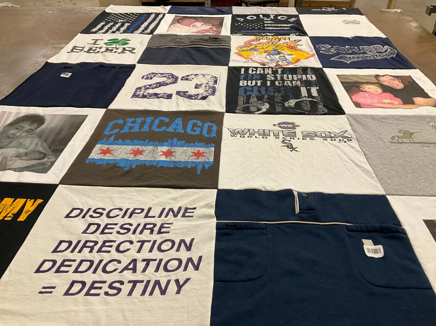 T-shirt quilt featuring chicago white sox by Rene from IN