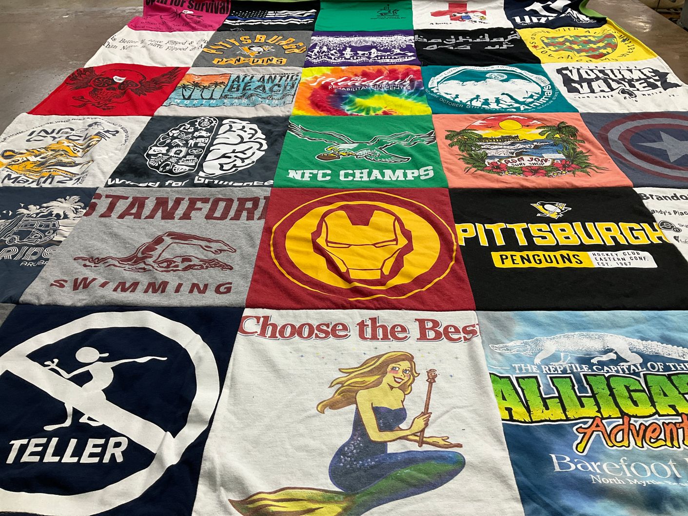 T-shirt quilt featuring pittsburgh penguins by Jay from PA