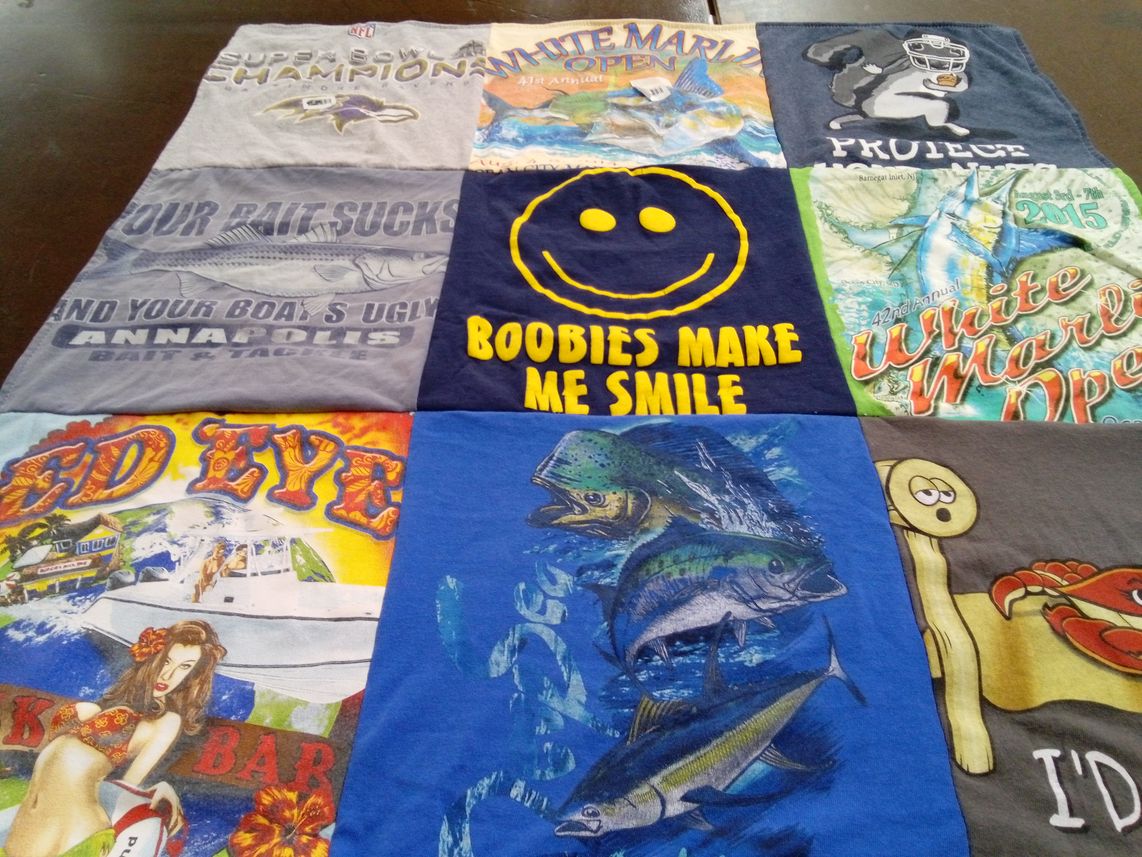 T-shirt quilt featuring baltimore ravens football team by Barbara from MD