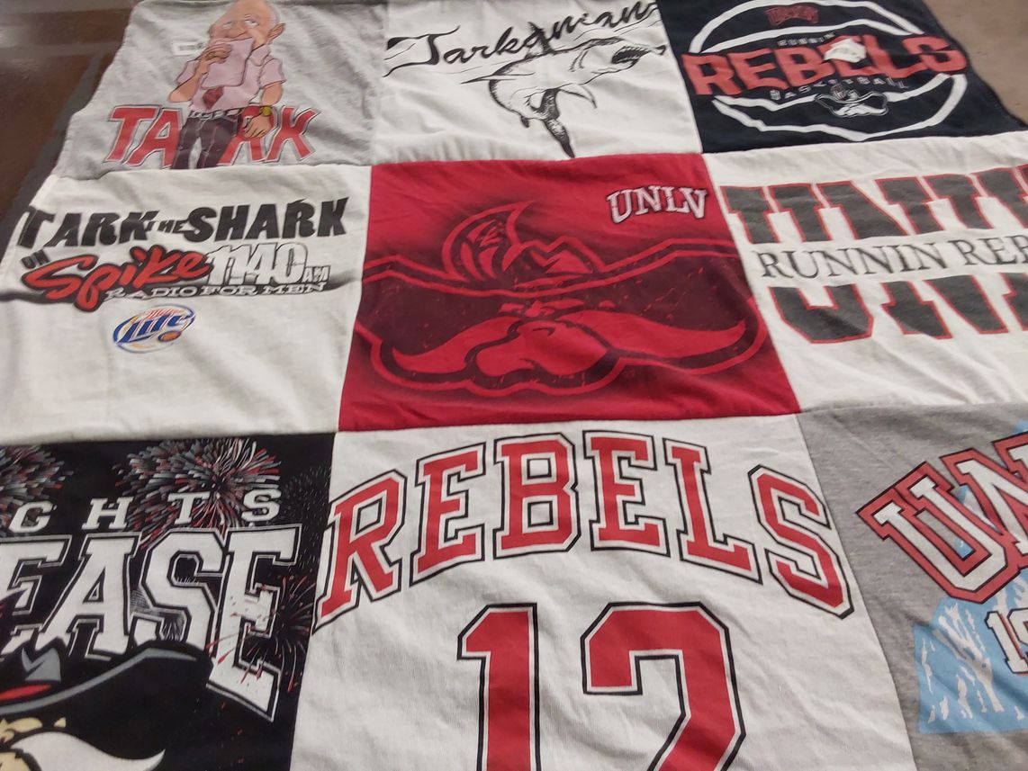 T-shirt quilt featuring unlv basketball, unlv running rebels by Marc from NV