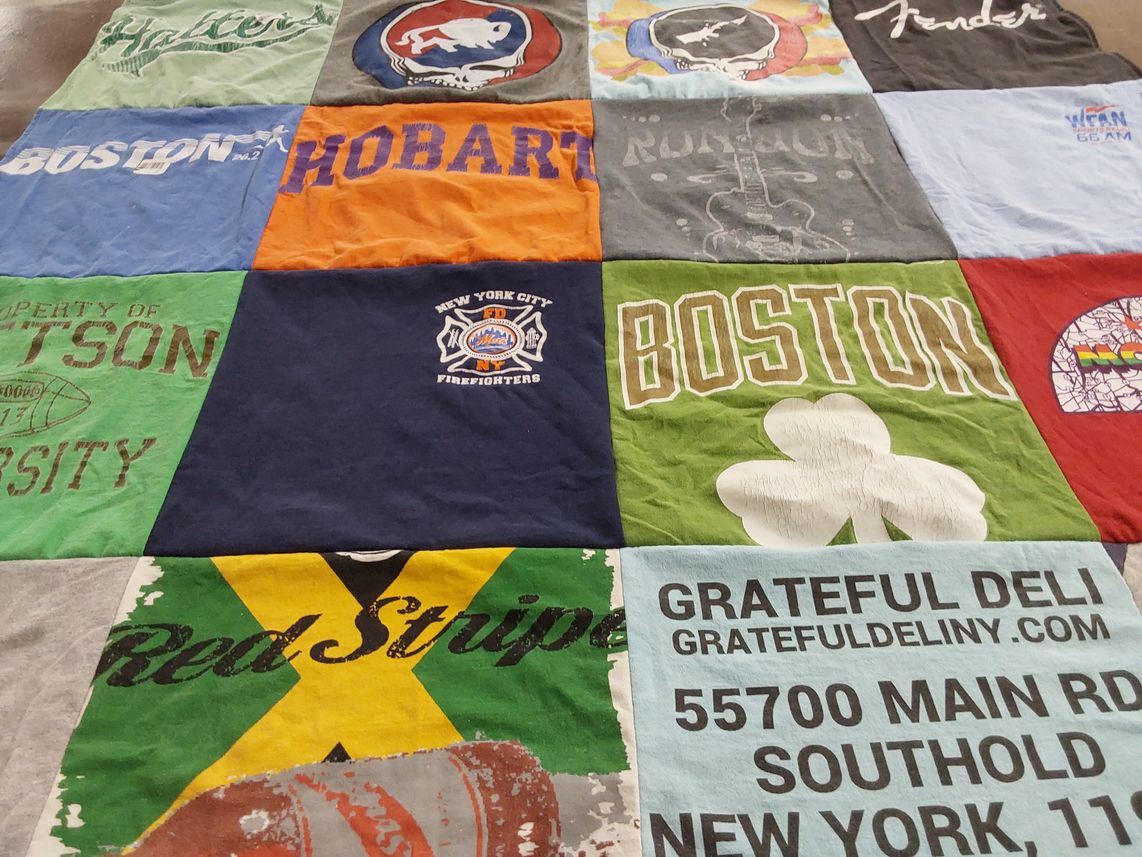T-shirt quilt from watson university by Chloe from NY