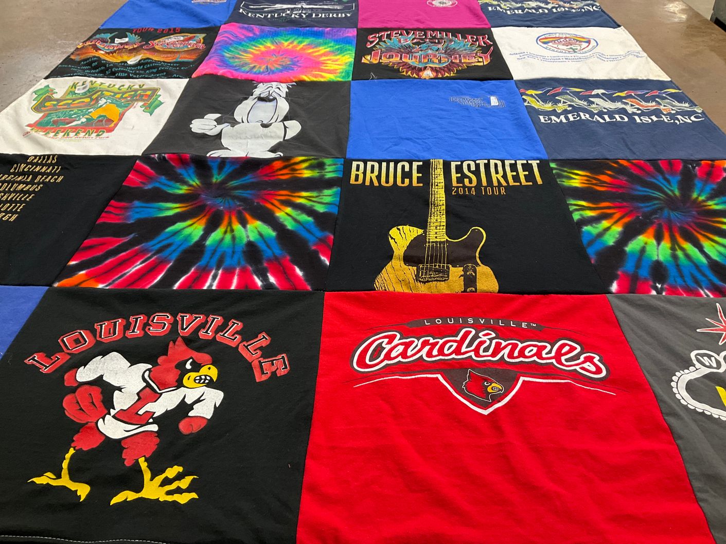 T-shirt quilt featuring louisville cardinals by Marsha from FL