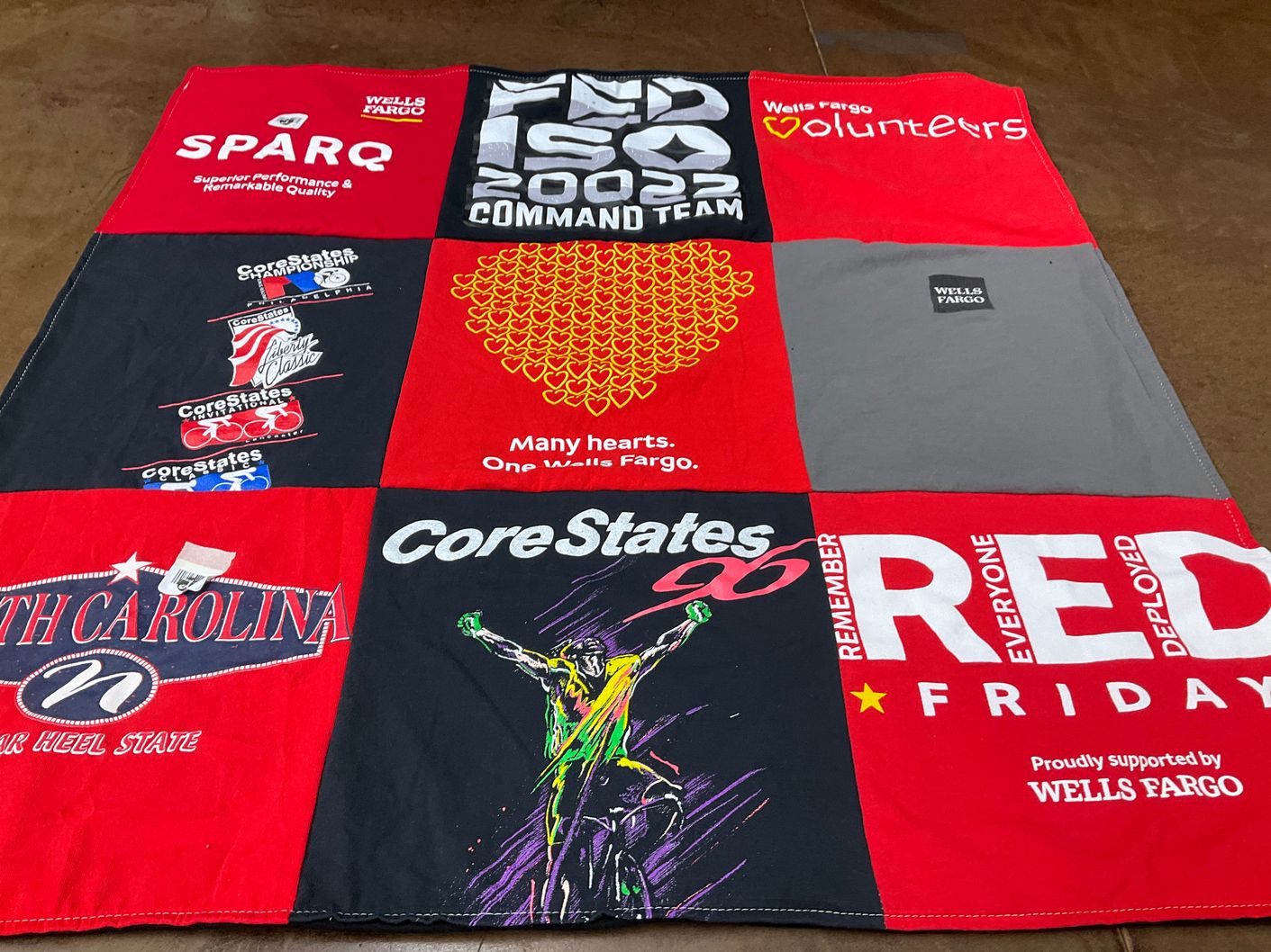 T-shirt quilt from university of north carolina at chapel hill by Heather from NC