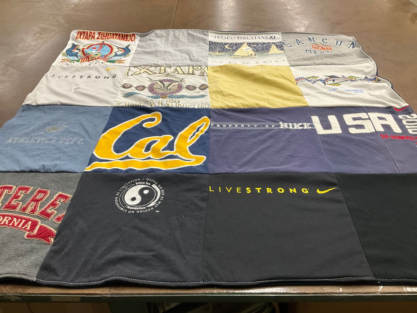 T-shirt quilt from university of california by Gil from CA