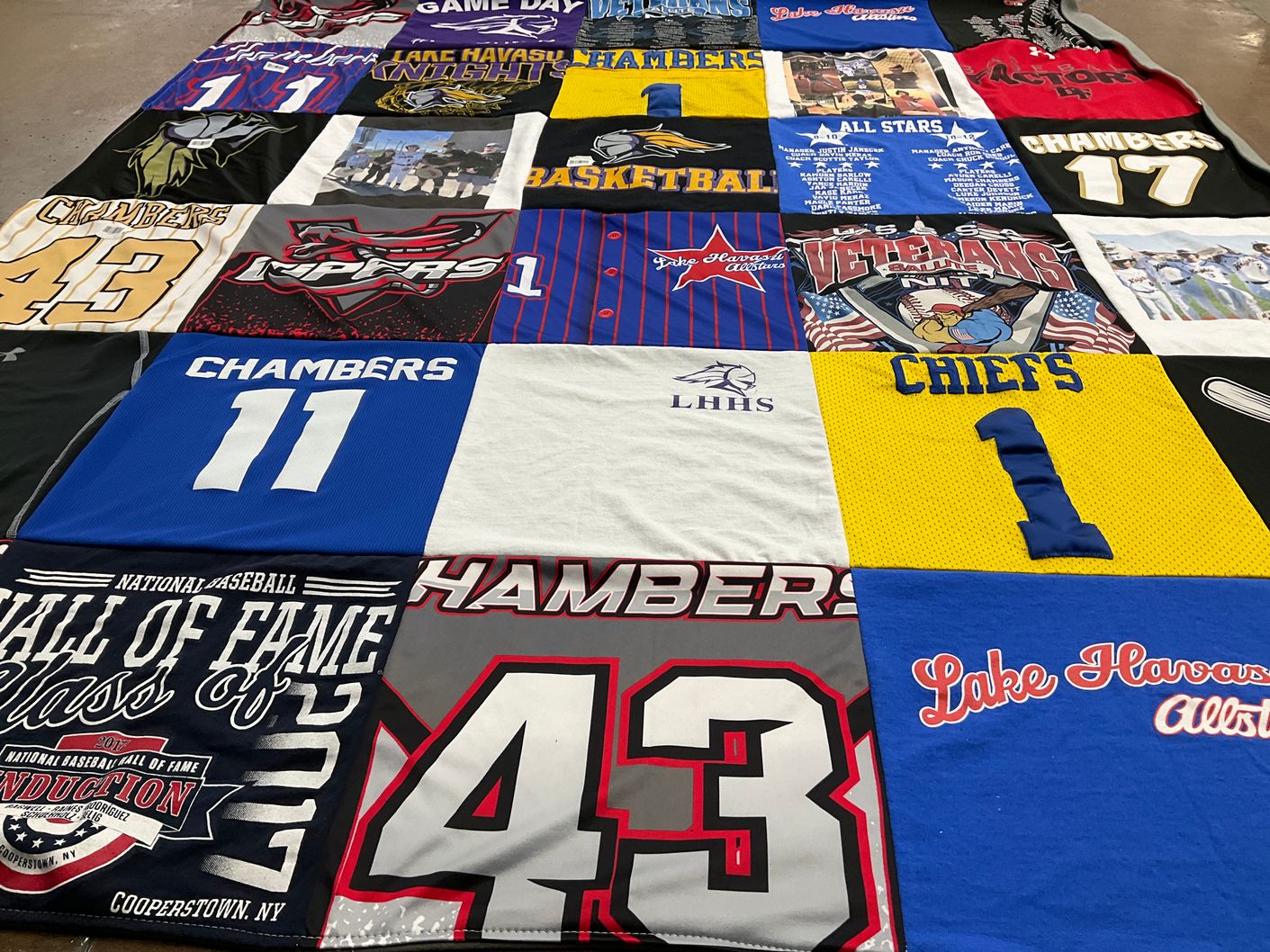 T-shirt quilt featuring lake havasu allstars, lake havasu chiefs by Valerie from AZ